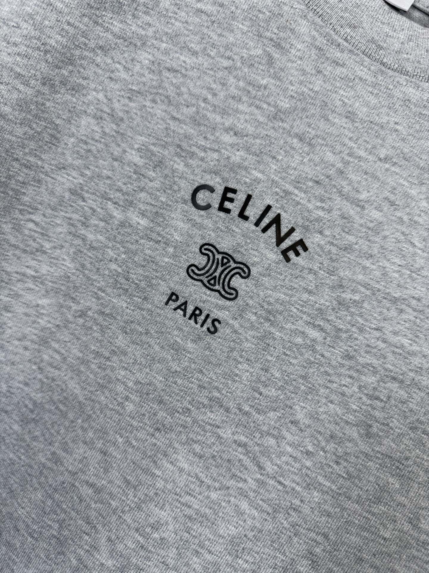 Celine CELINE 思琳 26ss logo印花重磅短袖T恤