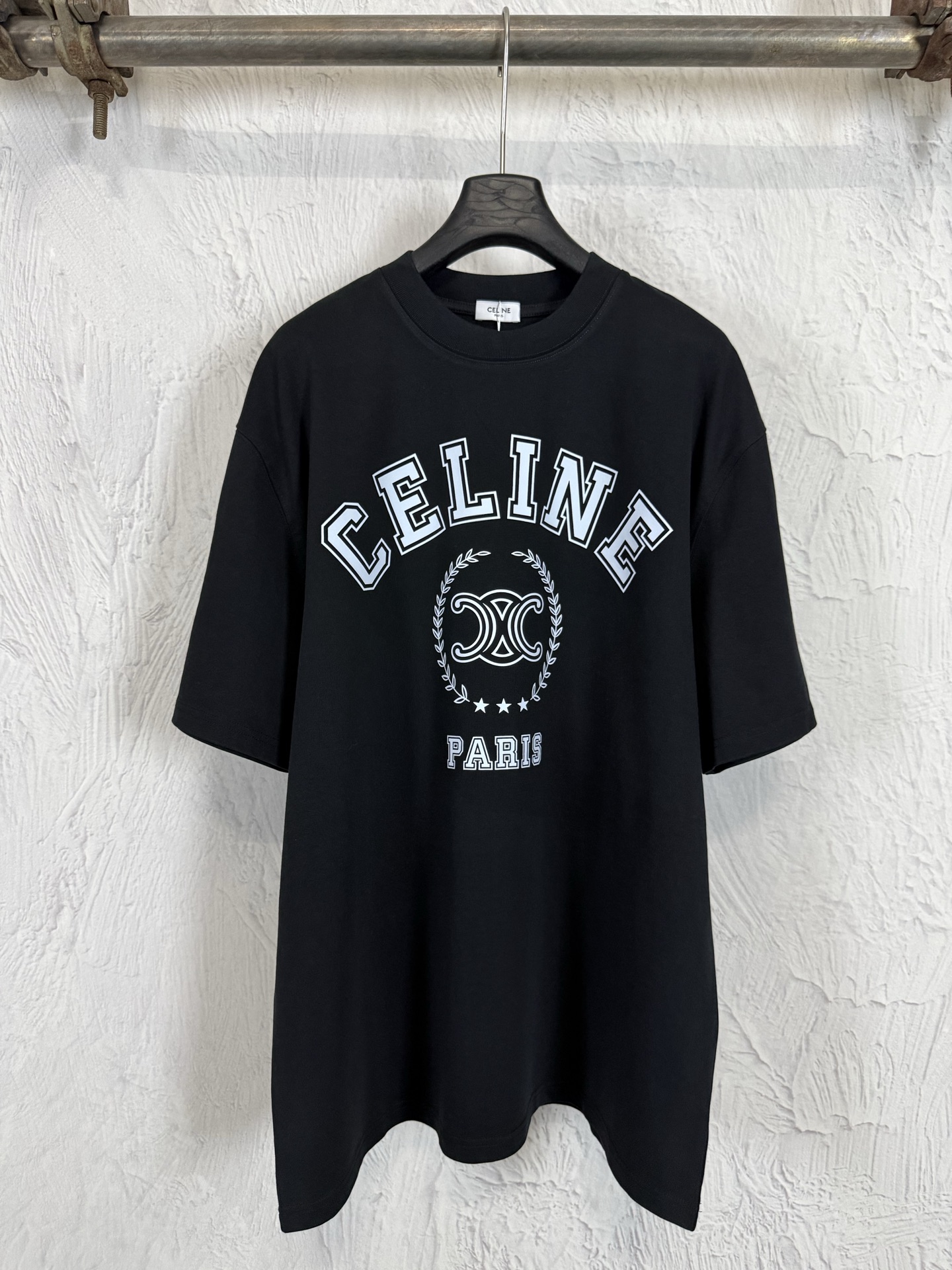 Celine Black Crest Graphic T-Shirt