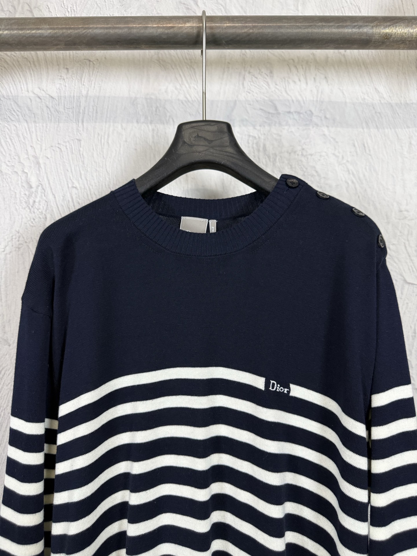 Dior Stripe Crew Neck Knit Sweater