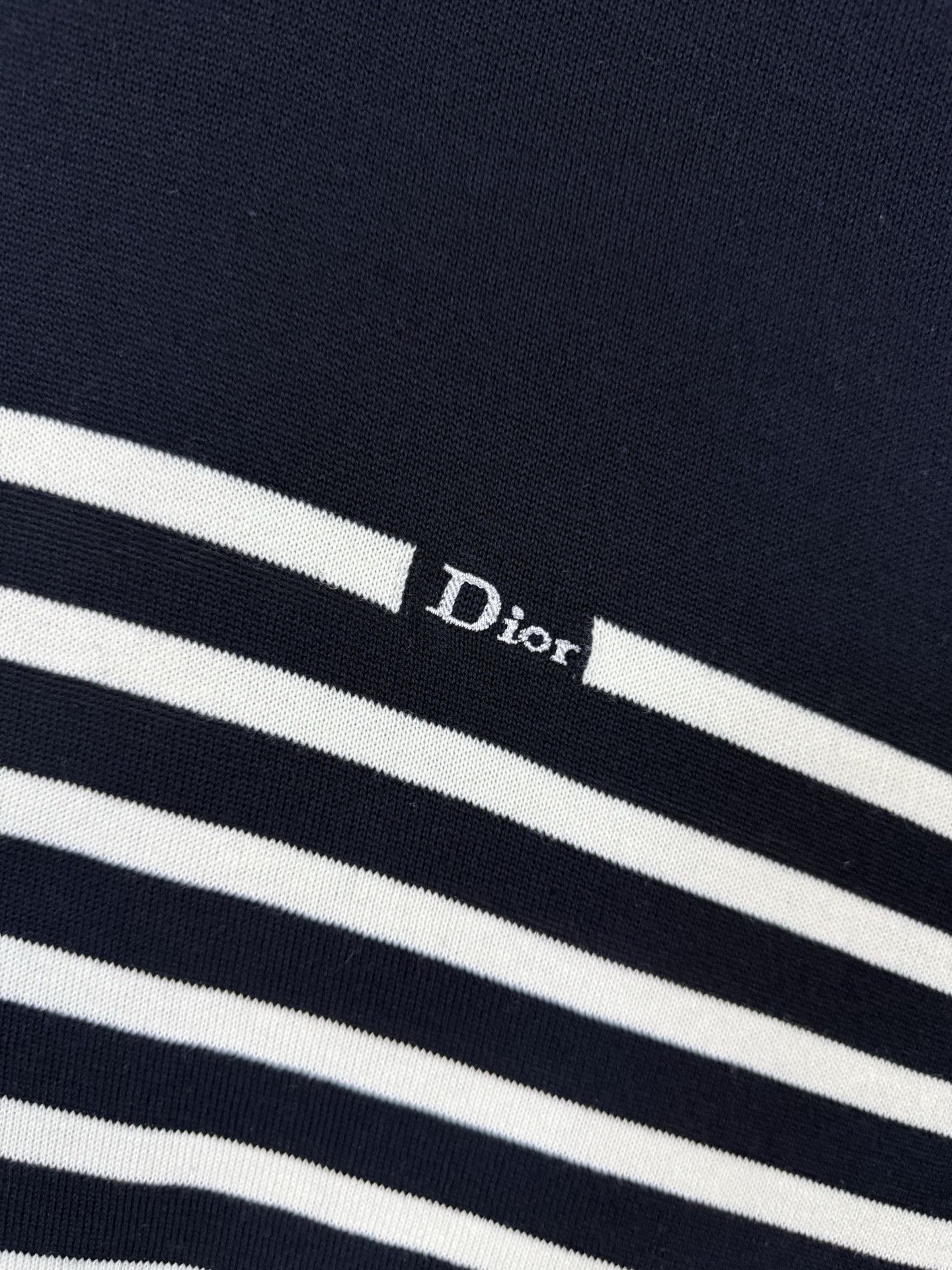 Dior Stripe Crew Neck Knit Sweater