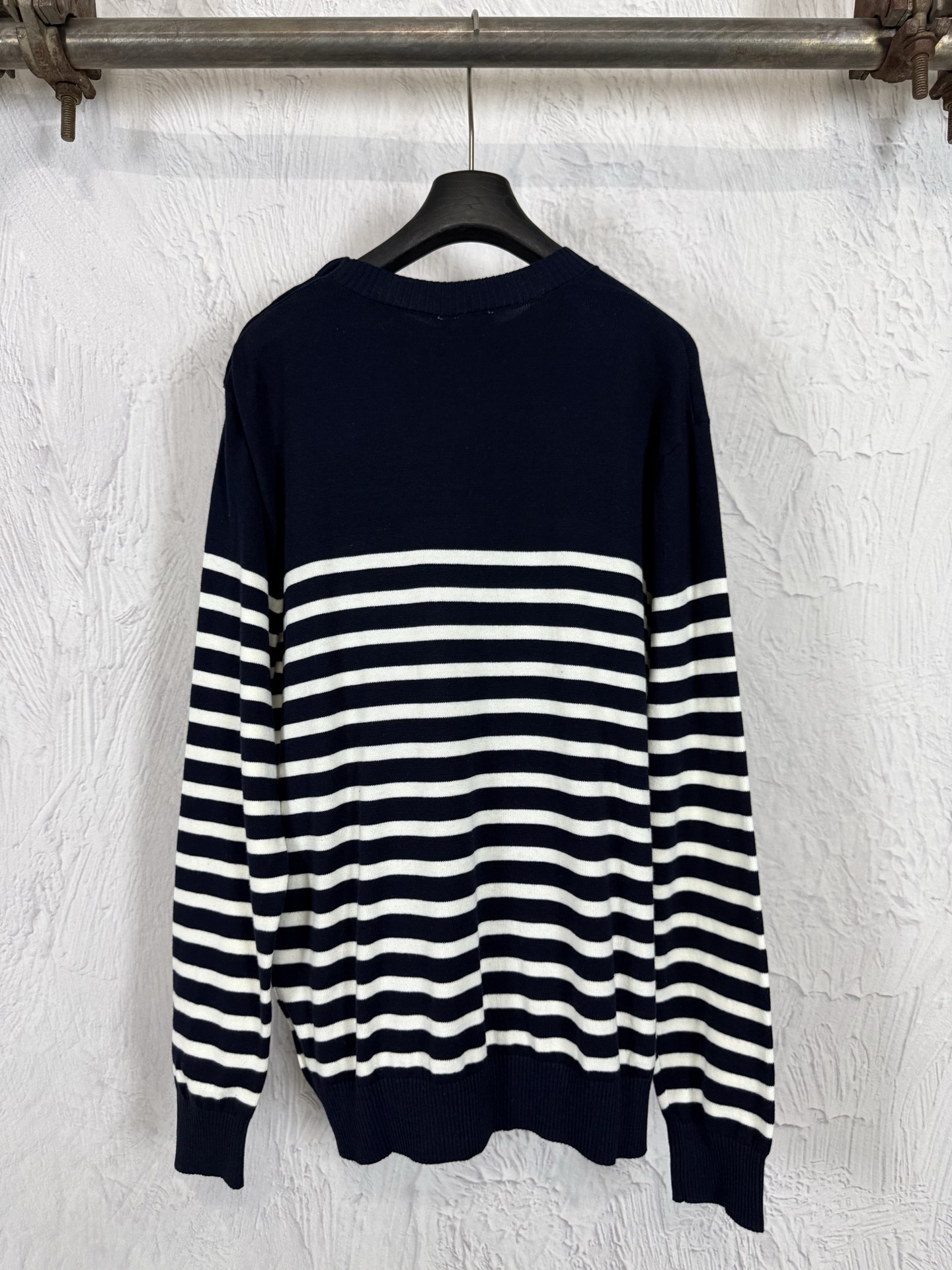 Dior Stripe Crew Neck Knit Sweater