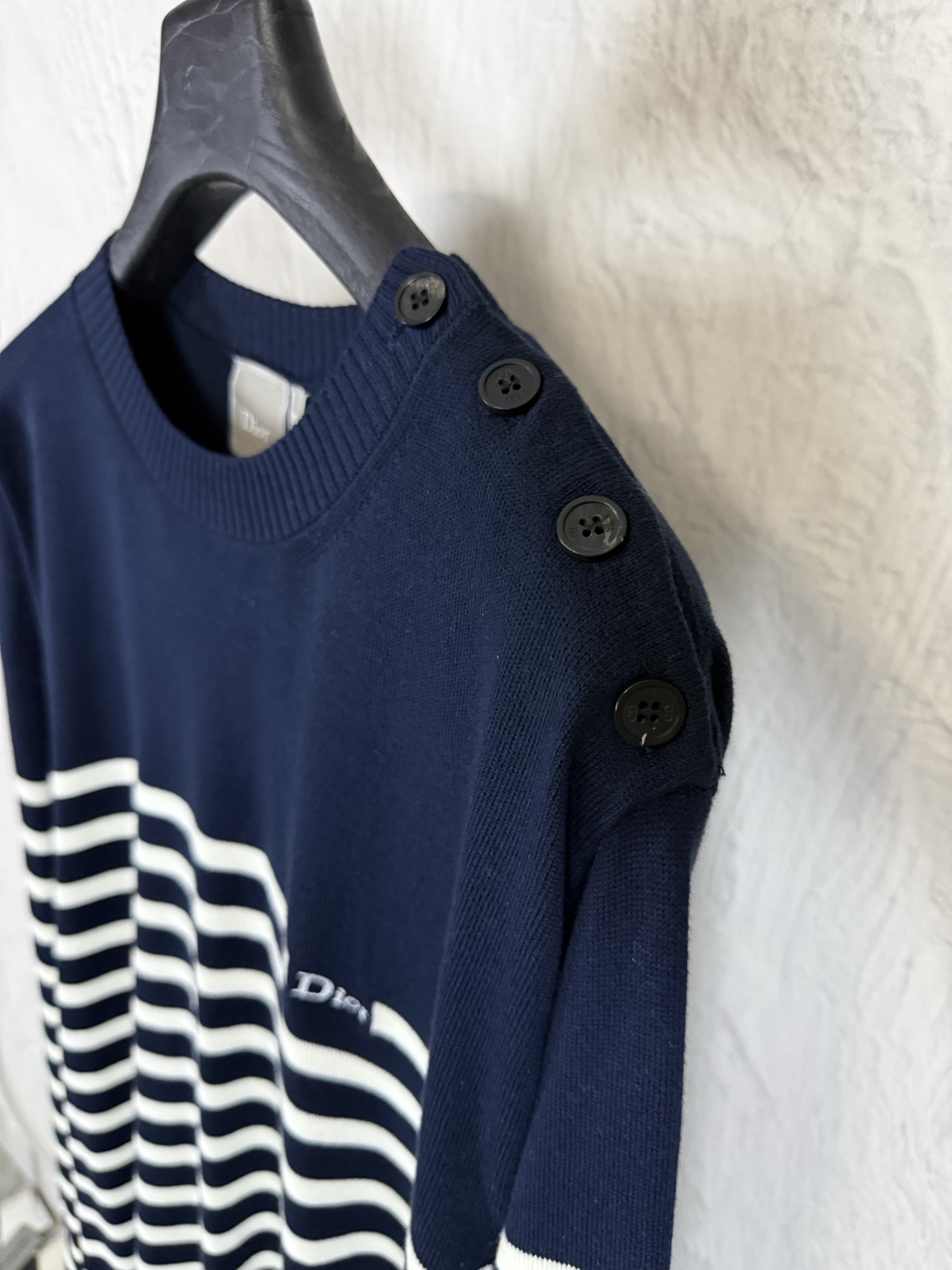 Dior Stripe Crew Neck Knit Sweater