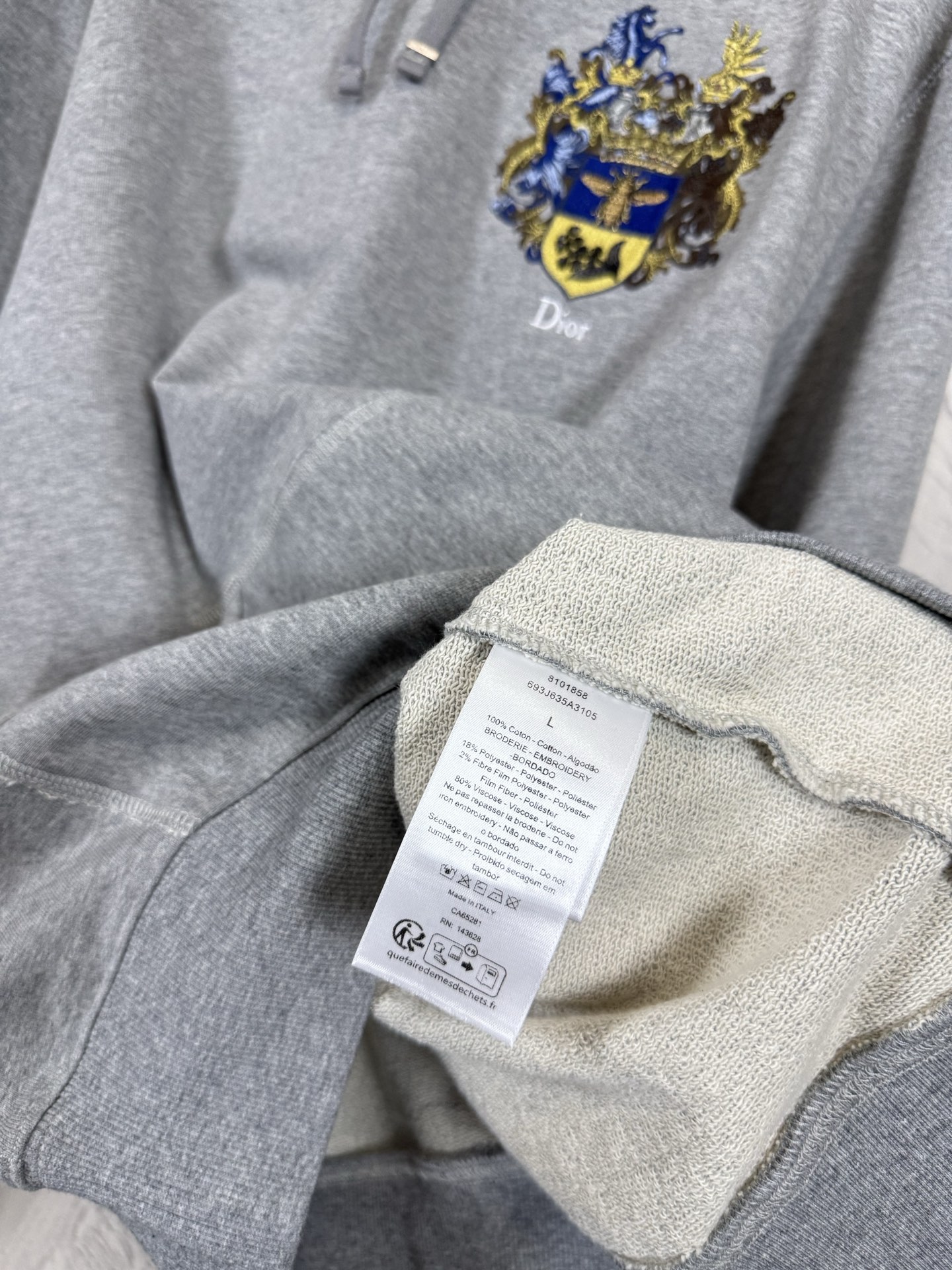 Dior Crest Bee Embroidery Hoodie