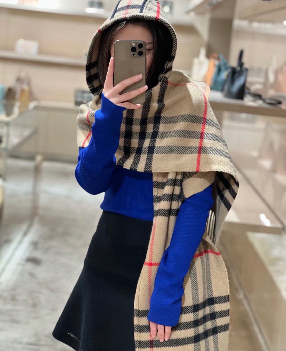 NO:170267,Counter synchronization!  The same style for men and women!  The design of the new autumn and winter short version of hooded scarf   hat is super cute!  100 points to keep warm in winter, the classic checkered pattern will be a wardrobe that will never return popular single product size 30*210, high-version scarf, hats19860909专柜同步！男女同款！秋冬新品短版连帽围巾围巾 帽子的设计超可爱！冬季御寒100分,典藏格纹会是衣柜永不退流行的单品尺寸30*210,高版本围巾,hats,scarf