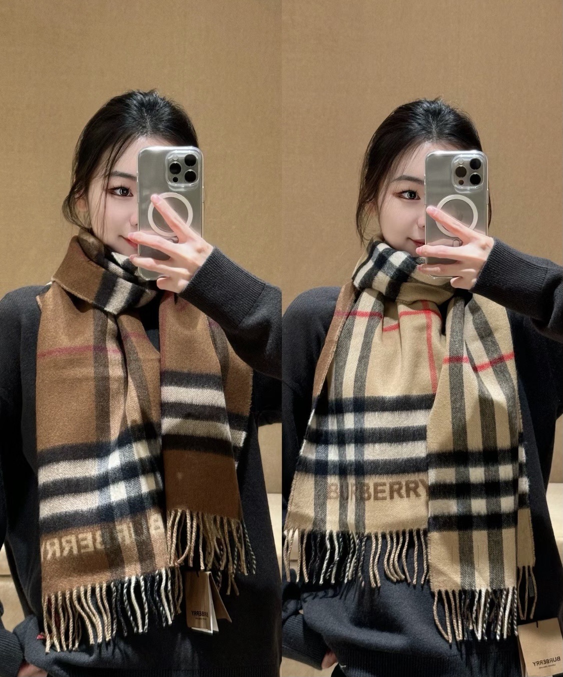 NO:175846,Burberry splicing model size 168x30cm. The classic plaid contrast color is particularly beautiful, not picky at all, and the details are in place!  Universal style for men and women!  High-version scarf, high-version scarf, burberry19860909巴宝莉拼接款 尺寸168x30cm  经典格纹撞色特别好看,完全不挑人,细节到位！男女通用款！高版本围巾,高版本围巾,burberry,scarf