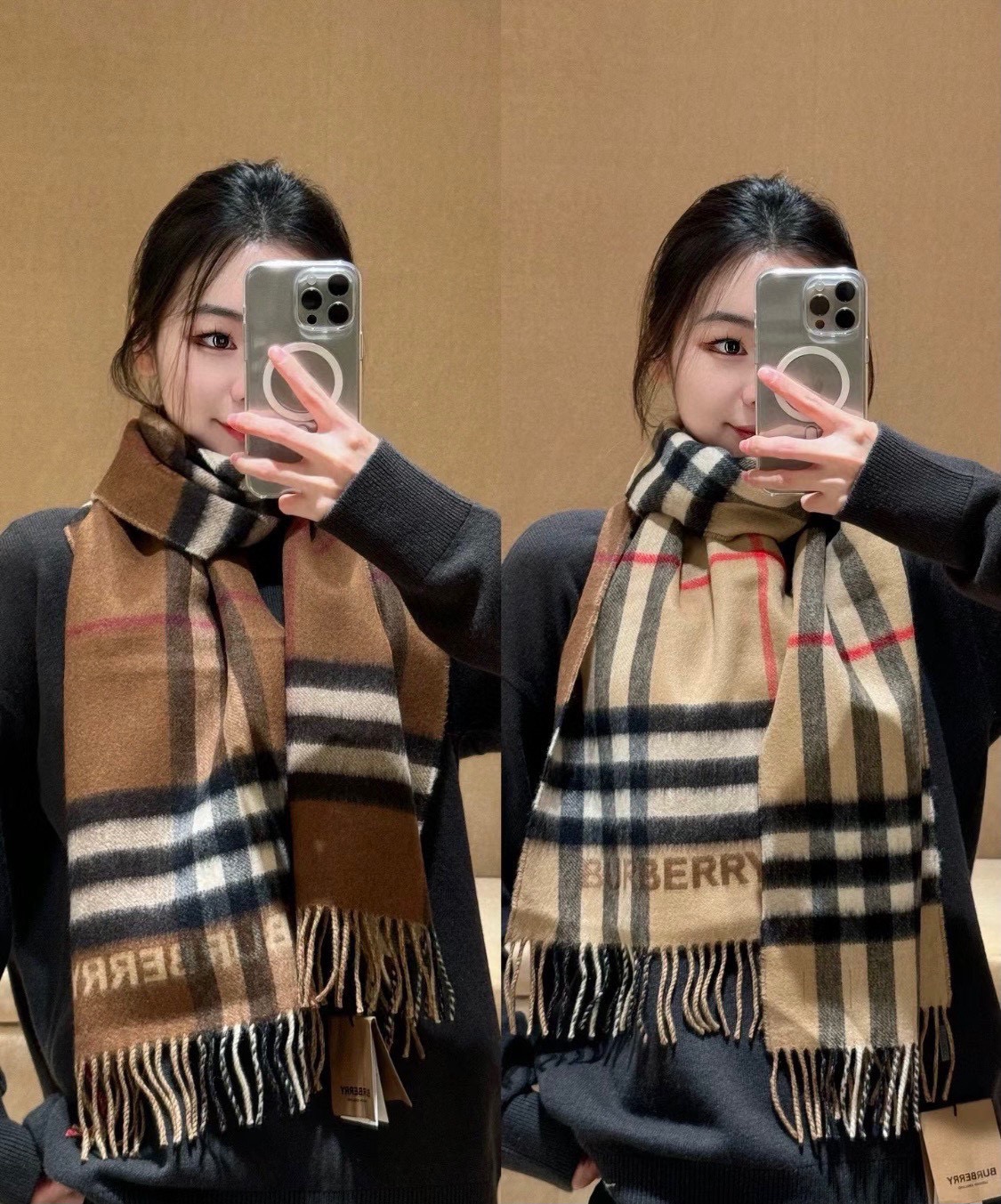 NO:177748,Burberry splicing model size 168x30cm. The classic plaid contrast color is particularly beautiful, not picky at all, and the details are in place!  Universal style for men and women!  High-version scarf, high-version scarf, burberry19860909巴宝莉拼接款 尺寸168x30cm  经典格纹撞色特别好看,完全不挑人,细节到位！男女通用款！高版本围巾,高版本围巾,burberry,scarf