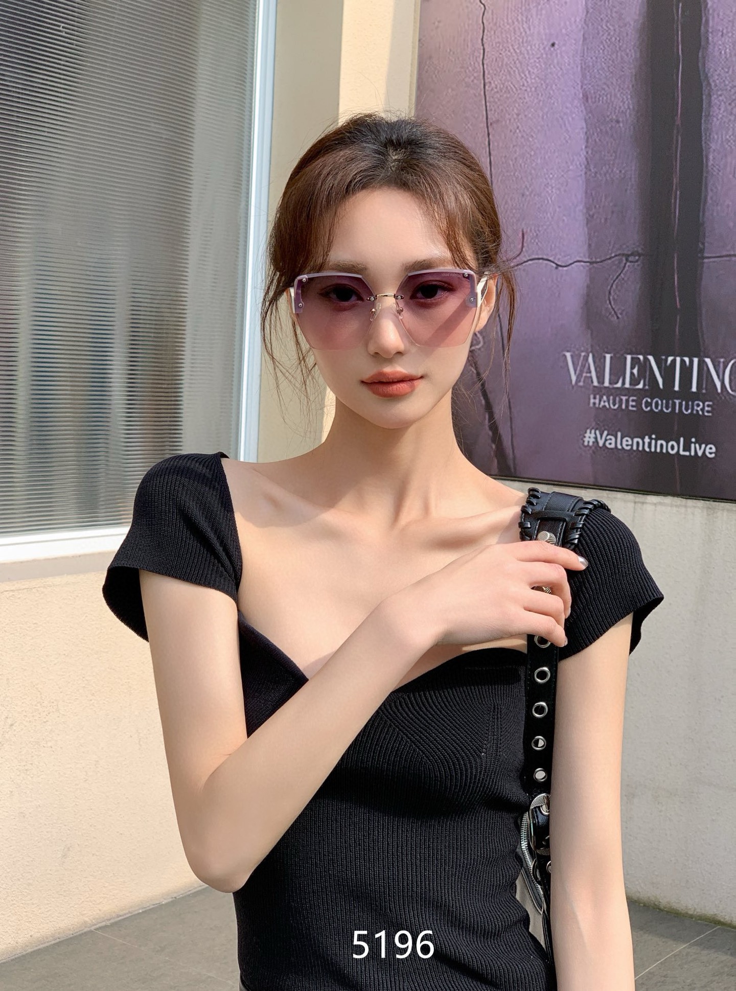 PLV女士偏光墨镜🕶️ 经典四叶草元素🎉复古风 直播款（5196#）