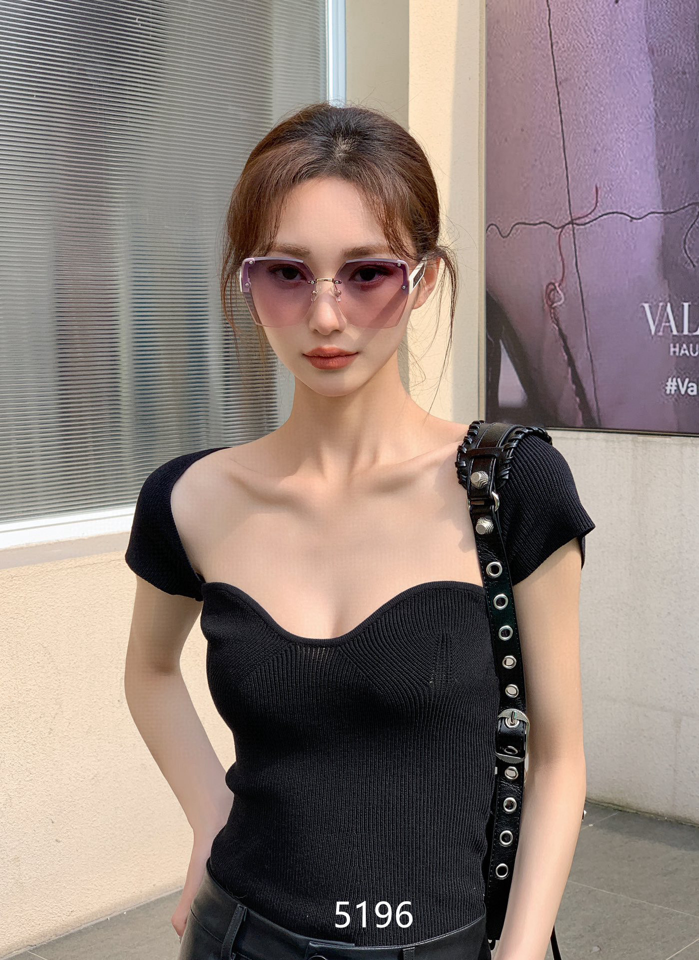 PLV女士偏光墨镜🕶️ 经典四叶草元素🎉复古风 直播款（5196#）