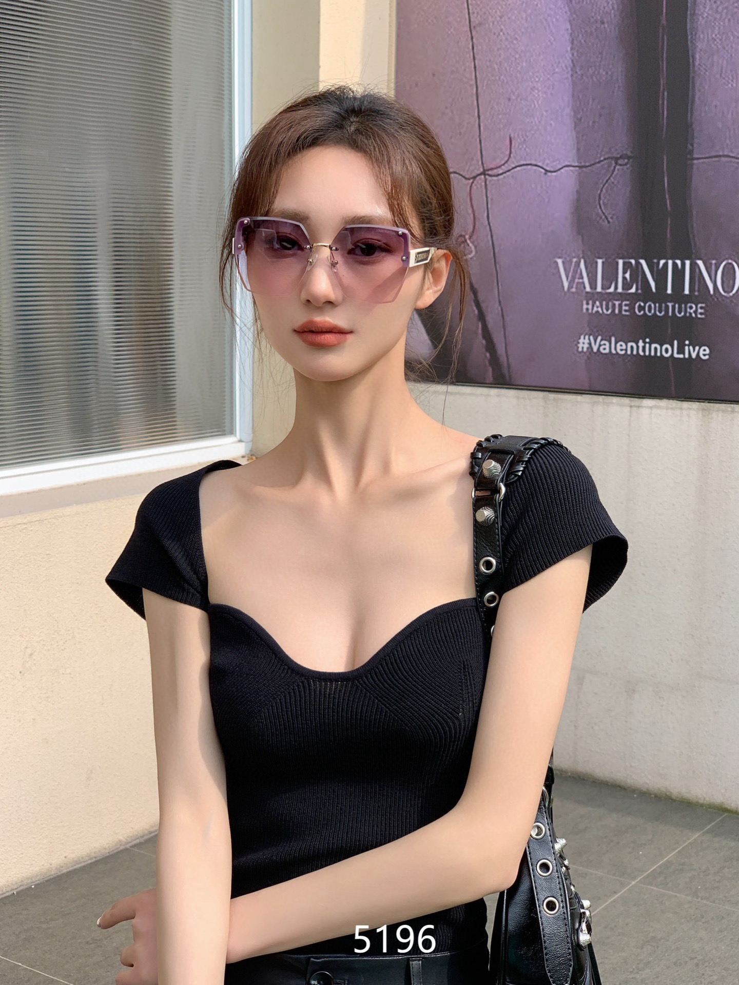 PLV女士偏光墨镜🕶️ 经典四叶草元素🎉复古风 直播款（5196#）