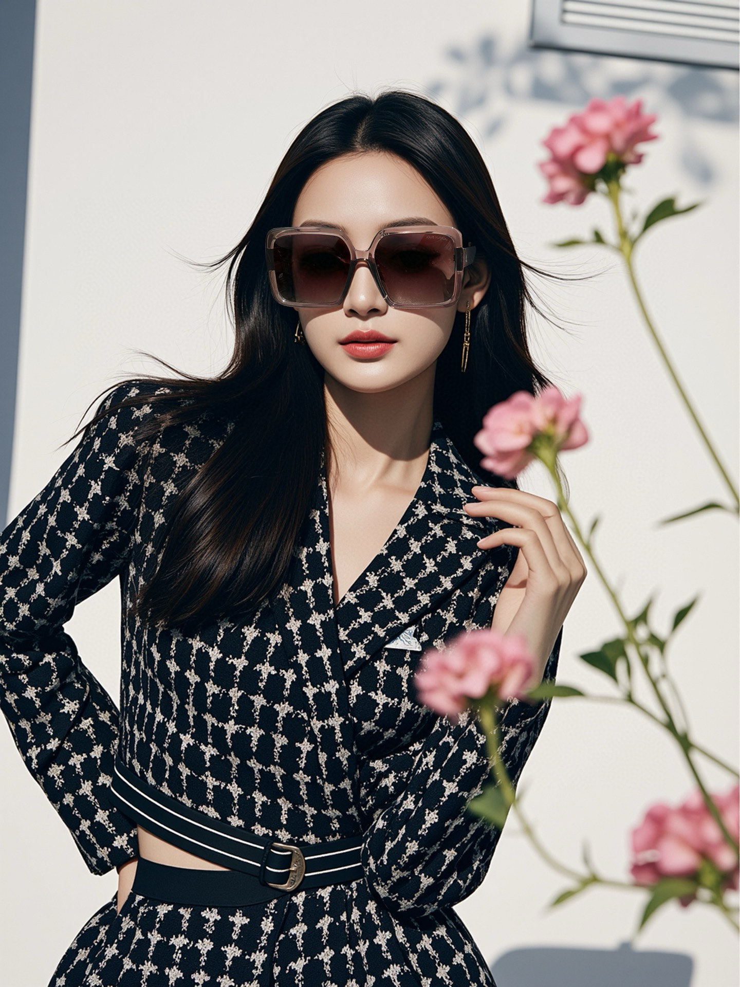 PL家女士偏光墨镜🕶️ 经典四叶草元素🎉复古风大牌范儿（2506）
