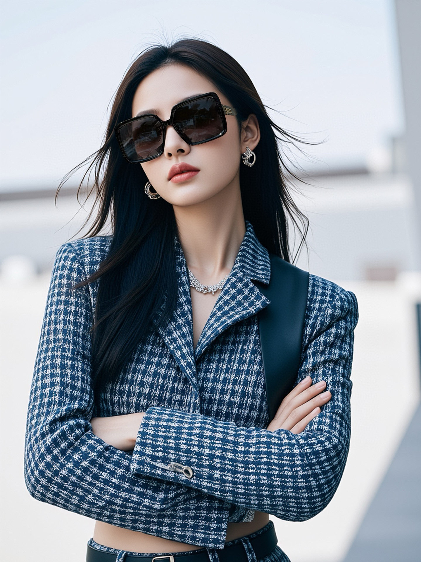 PL家女士偏光墨镜🕶️ 经典四叶草元素🎉复古风大牌范儿（2506）