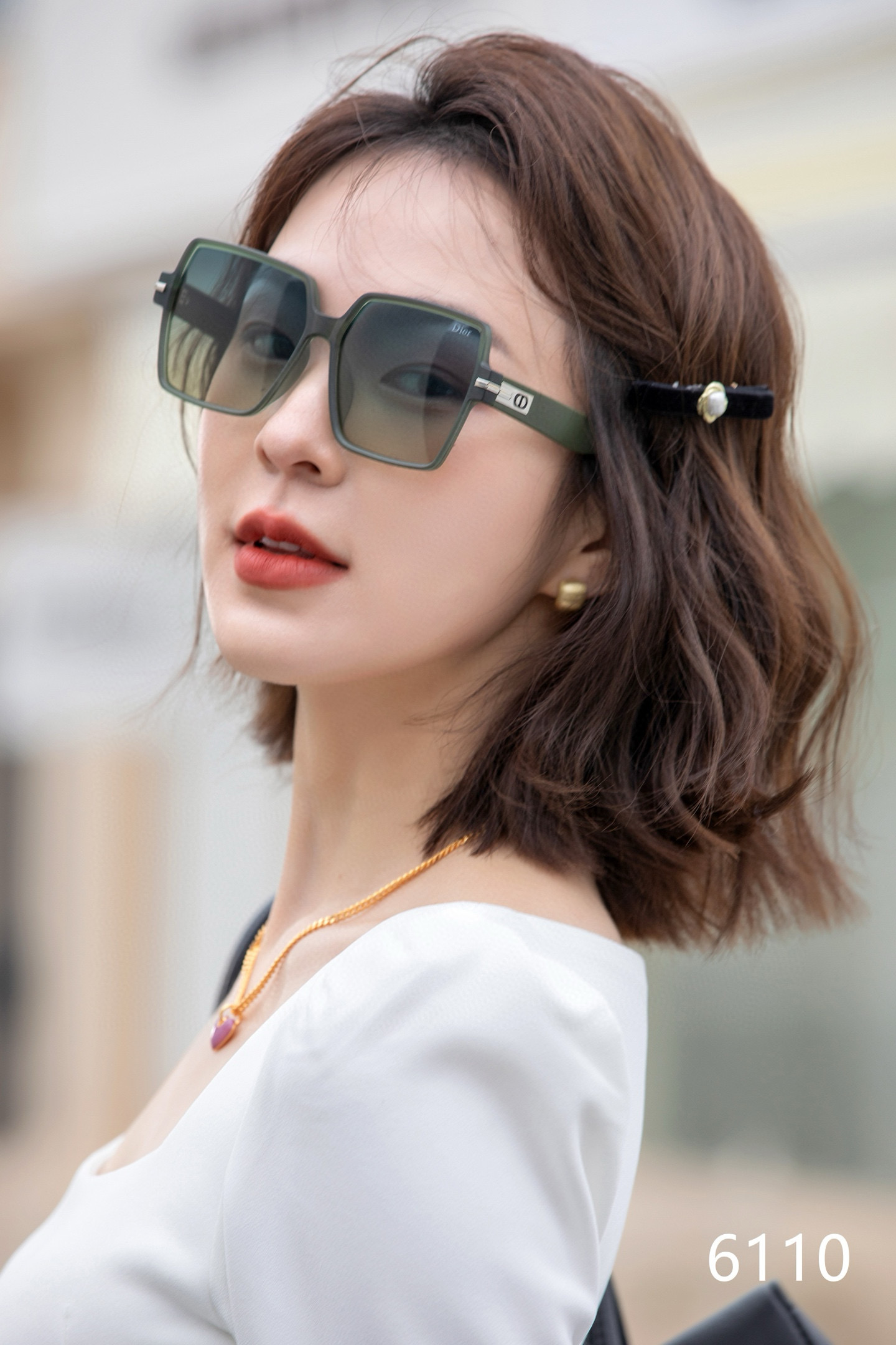 PCD大框偏光墨镜 🕶️达人街拍示范搭配 时尚潮流（6110）