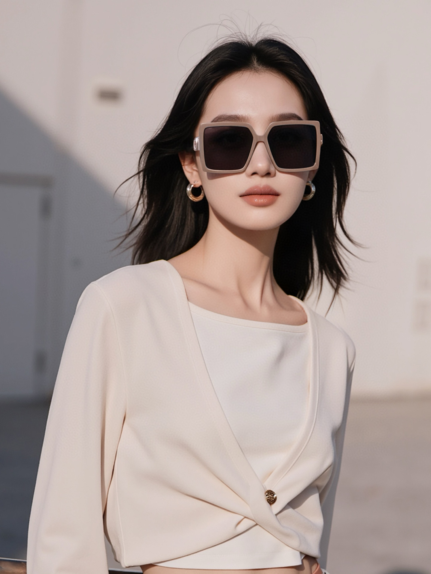 P爱马仕女士偏光墨镜🕶️ 🎉时尚修脸 大牌范 时尚风 直播推荐款（6127#）