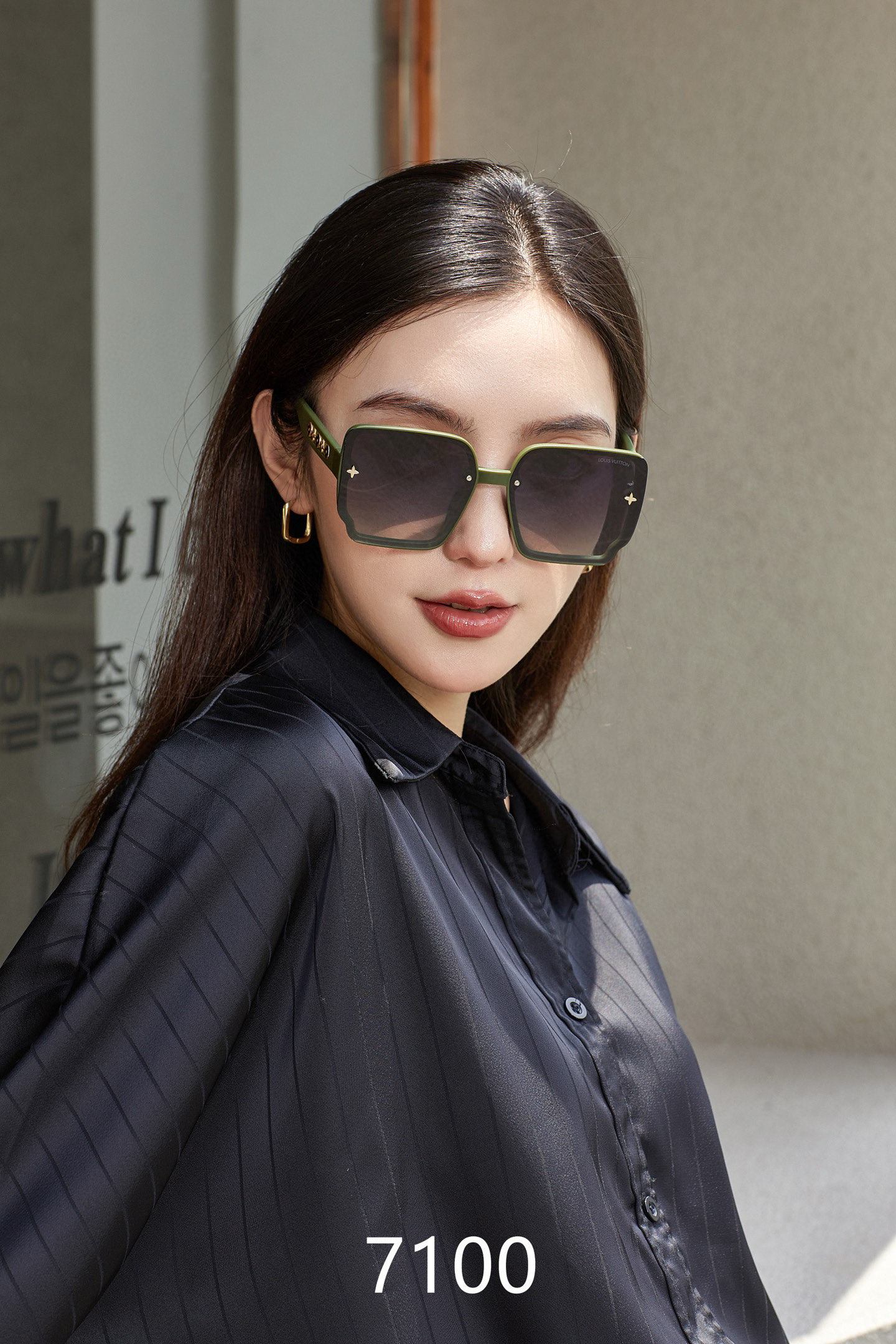 NO:248854,LV women's polarized sunglasses, classic four-leaf clover elements retro style, live broadcast model (7100) glasses, sunglasses, glasses, louis vuitton19860909LV女士偏光墨镜 经典四叶草元素复古风 直播款（7100）眼镜墨镜太阳镜,眼镜,louis vuitton,glasses