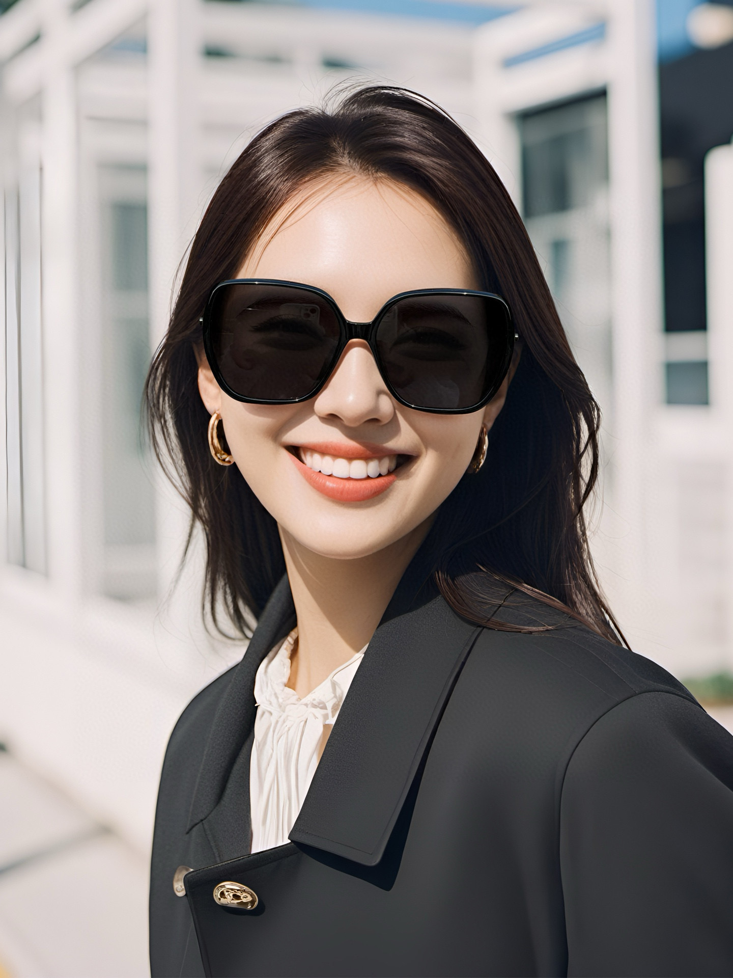 NO:254730,GG women's sunglasses, fashionable horseshoe buckle elements, high-definition polarized lenses, essential for check-in, Internet celebrity style, live broadcast model (6123#) glasses, sunglasses, glasses19860909GG女士墨镜 时尚马蹄扣元素 高清偏光镜片 出行打卡必备 网红风 直播款（6123#）眼镜墨镜太阳镜,眼镜,glasses
