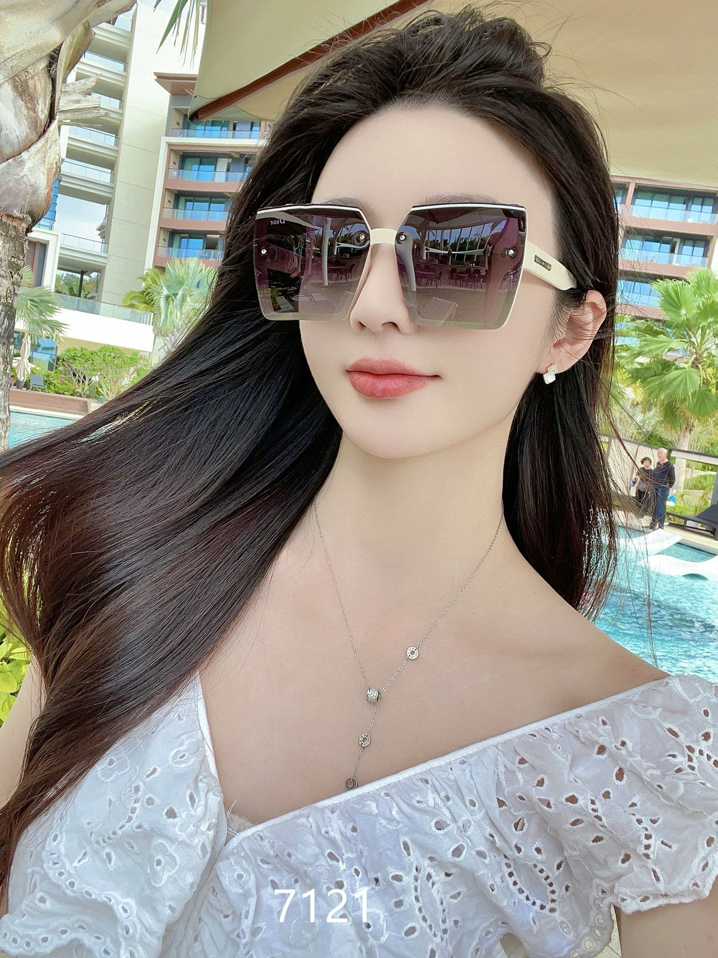 NO:345235,CD women's sunglasses, high-definition polarized lenses, large frames, slim and fashionable style, Internet celebrity live broadcast hot product (7121) glasses, sunglasses, glasses19860909CD女士墨镜 高清偏光镜片大框显瘦时尚风 网红直播爆款（7121）眼镜墨镜太阳镜,眼镜,glasses