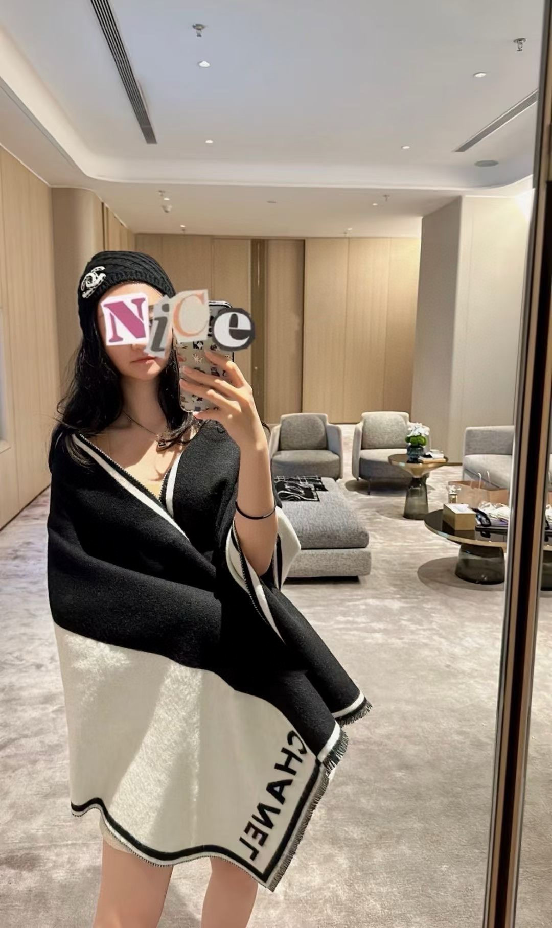  🆕重磅推荐‼️CHANEL羊绒长巾👏顶级原单品质旷世绝美【小香披肩】羊绒围巾，顶级高端货【绝对值得珍藏