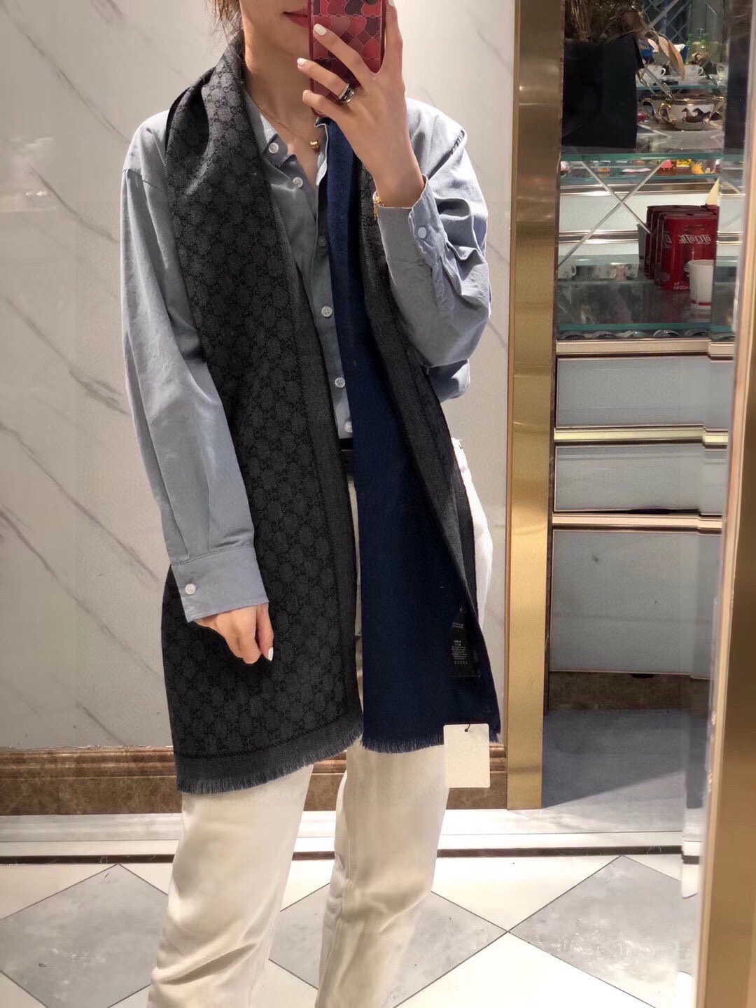 P真正的好货！Gucci双面 原单货，真心推荐的品质 细节控的最爱～从标到边到须…都堪称一绝～～尺寸：3