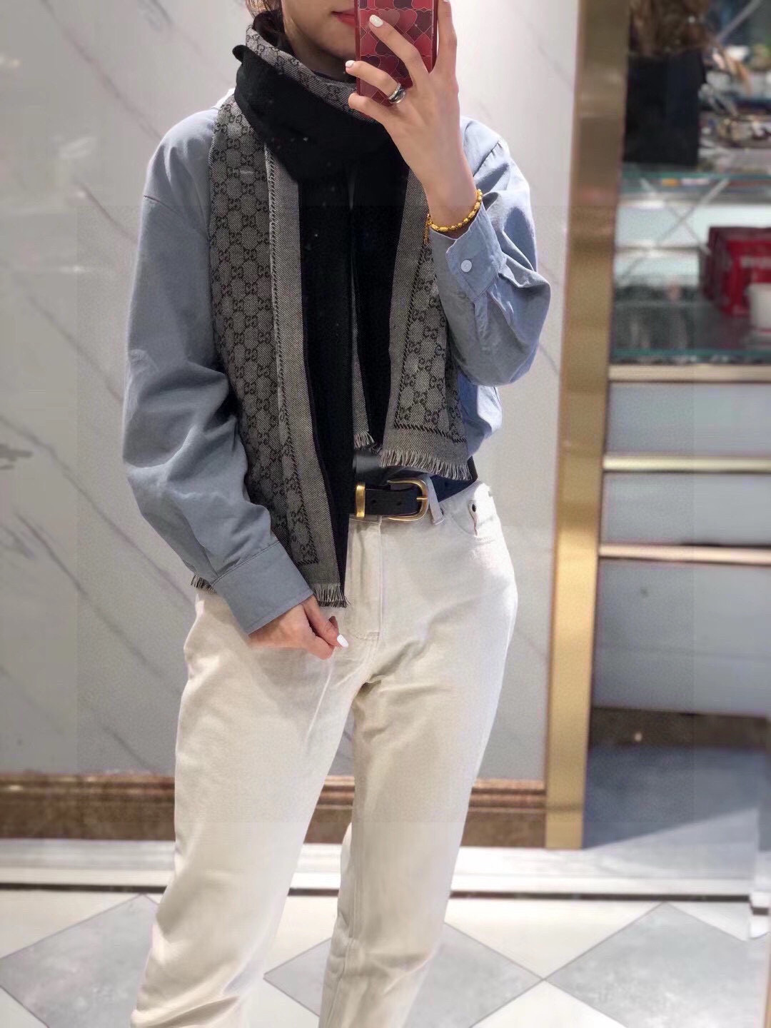 P真正的好货！Gucci双面 原单货，真心推荐的品质 细节控的最爱～从标到边到须…都堪称一绝～～尺寸：3