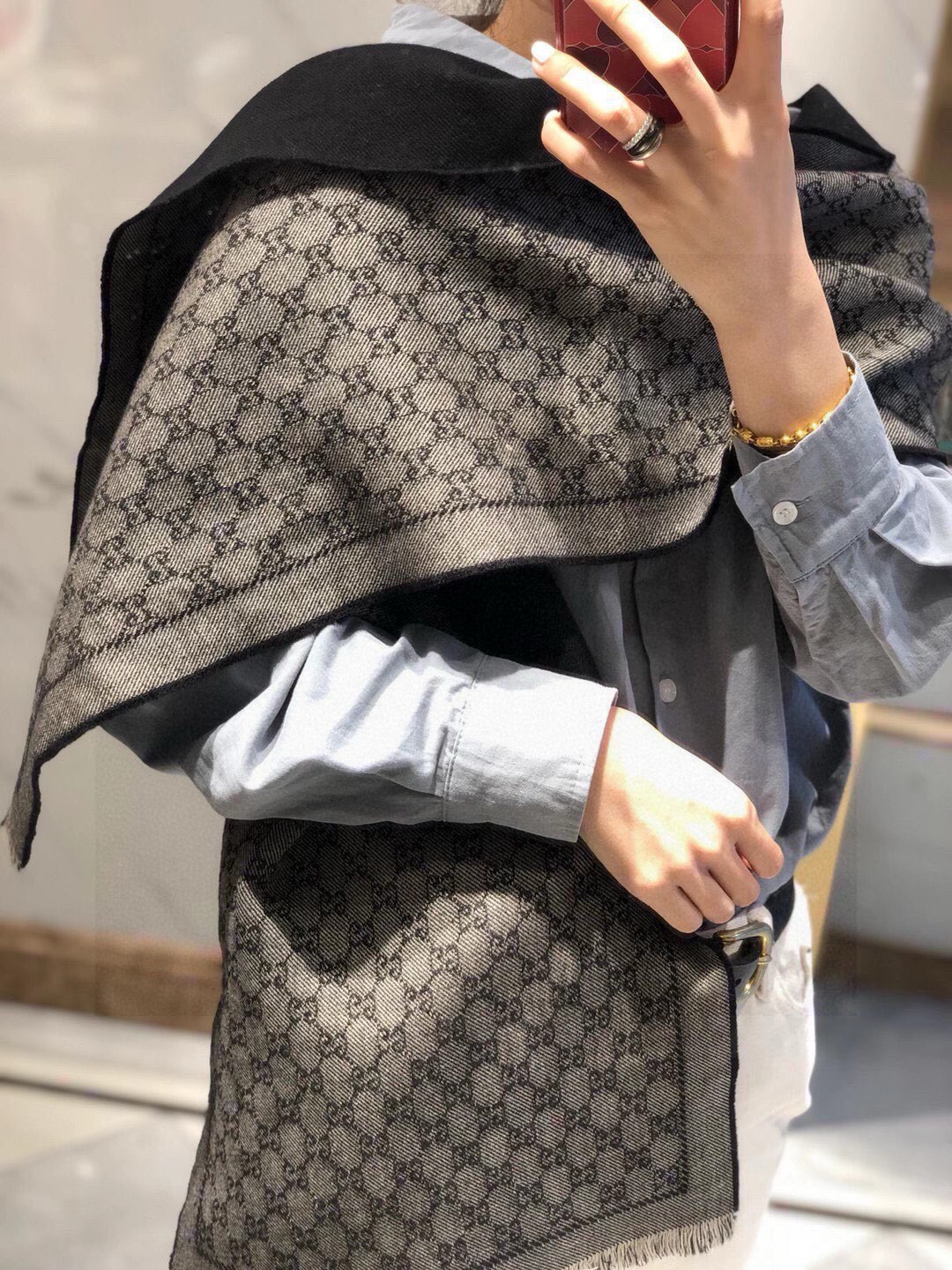 P真正的好货！Gucci双面 原单货，真心推荐的品质 细节控的最爱～从标到边到须…都堪称一绝～～尺寸：3