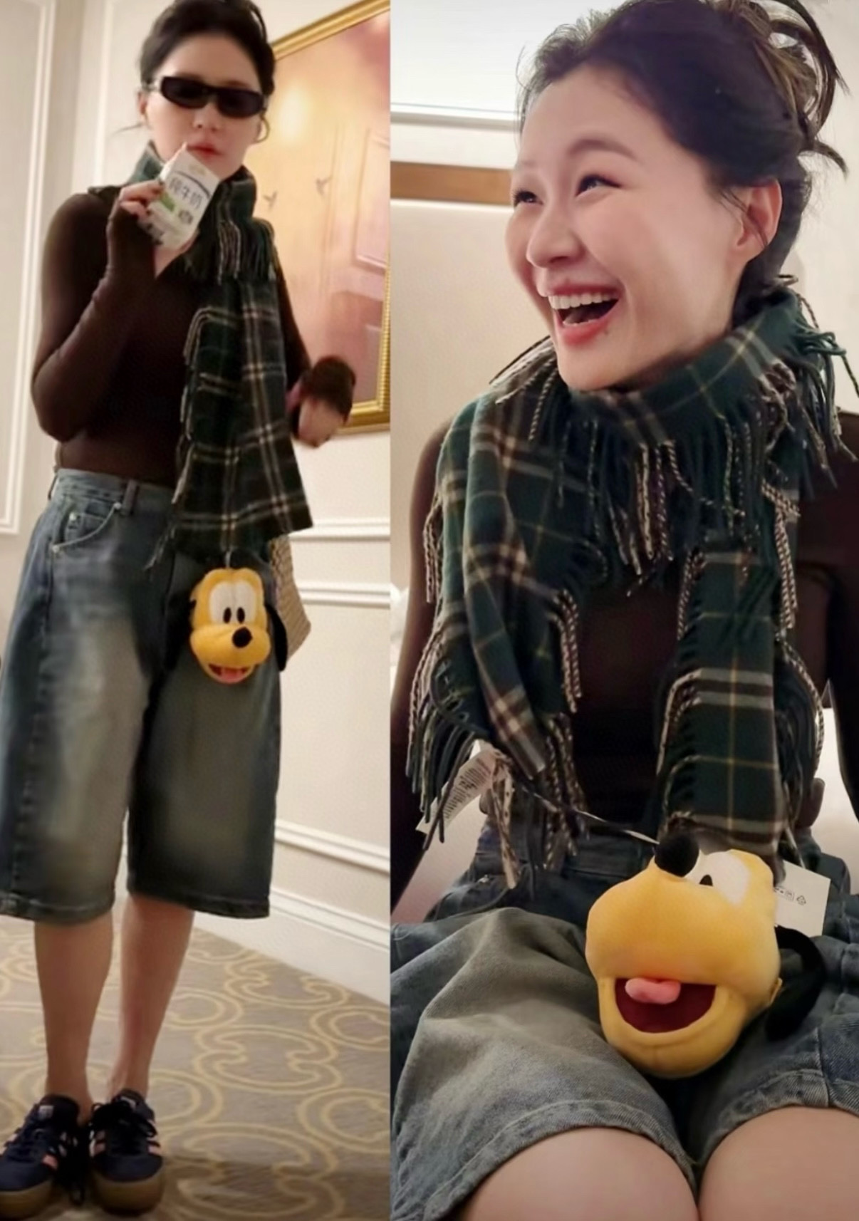 P【B家蜈蚣巾】金靖同款新品到货！顶级羊绒毛，最新款男女通用情侣款👫重磅推荐💥 经典的格子，永不过时🔥非