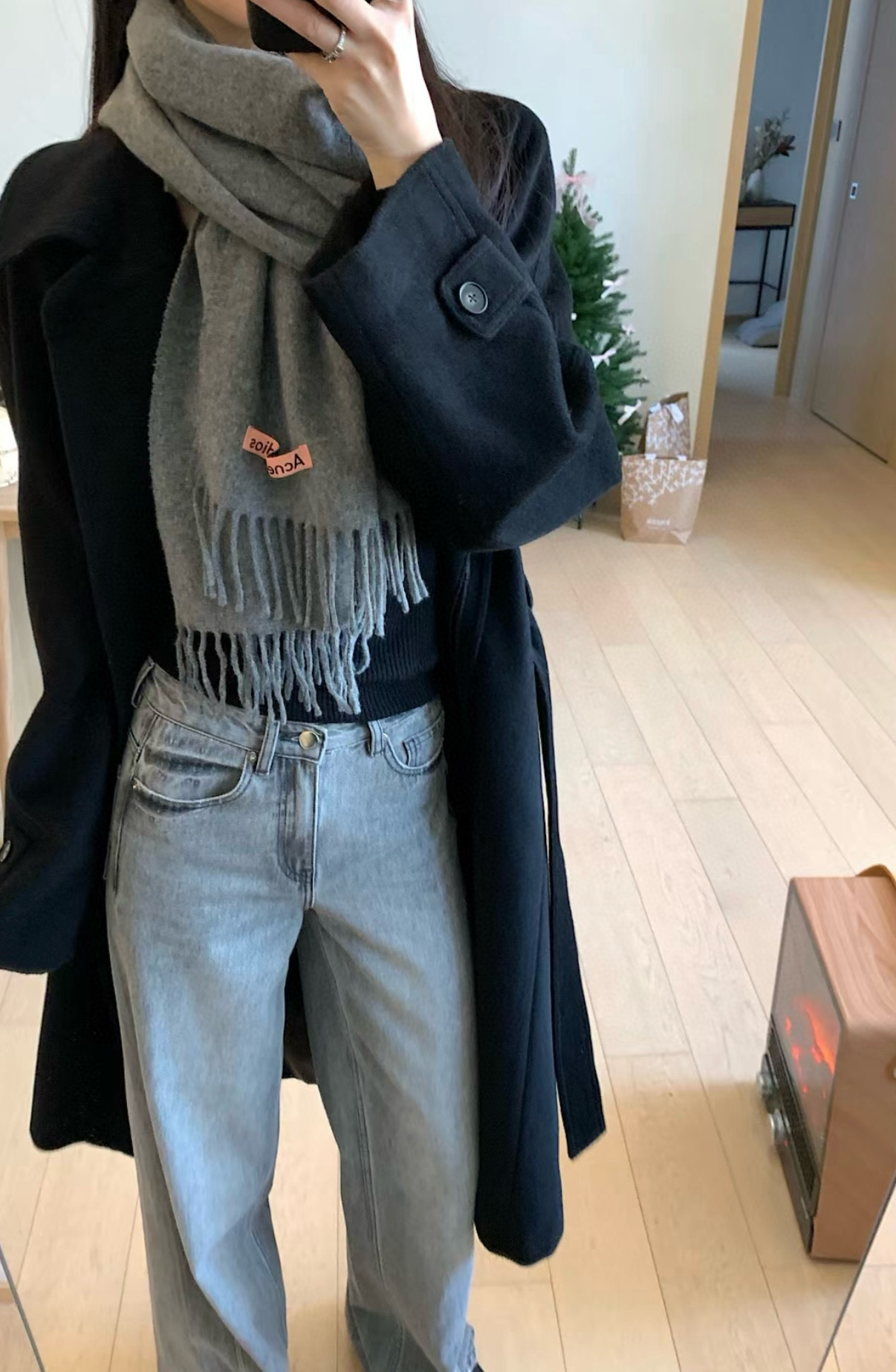 P❗️我只能说不是所有的纯色围巾都叫Acne‼️瑞典Acne Studios Apolo幼羊羔毛重磅纯色