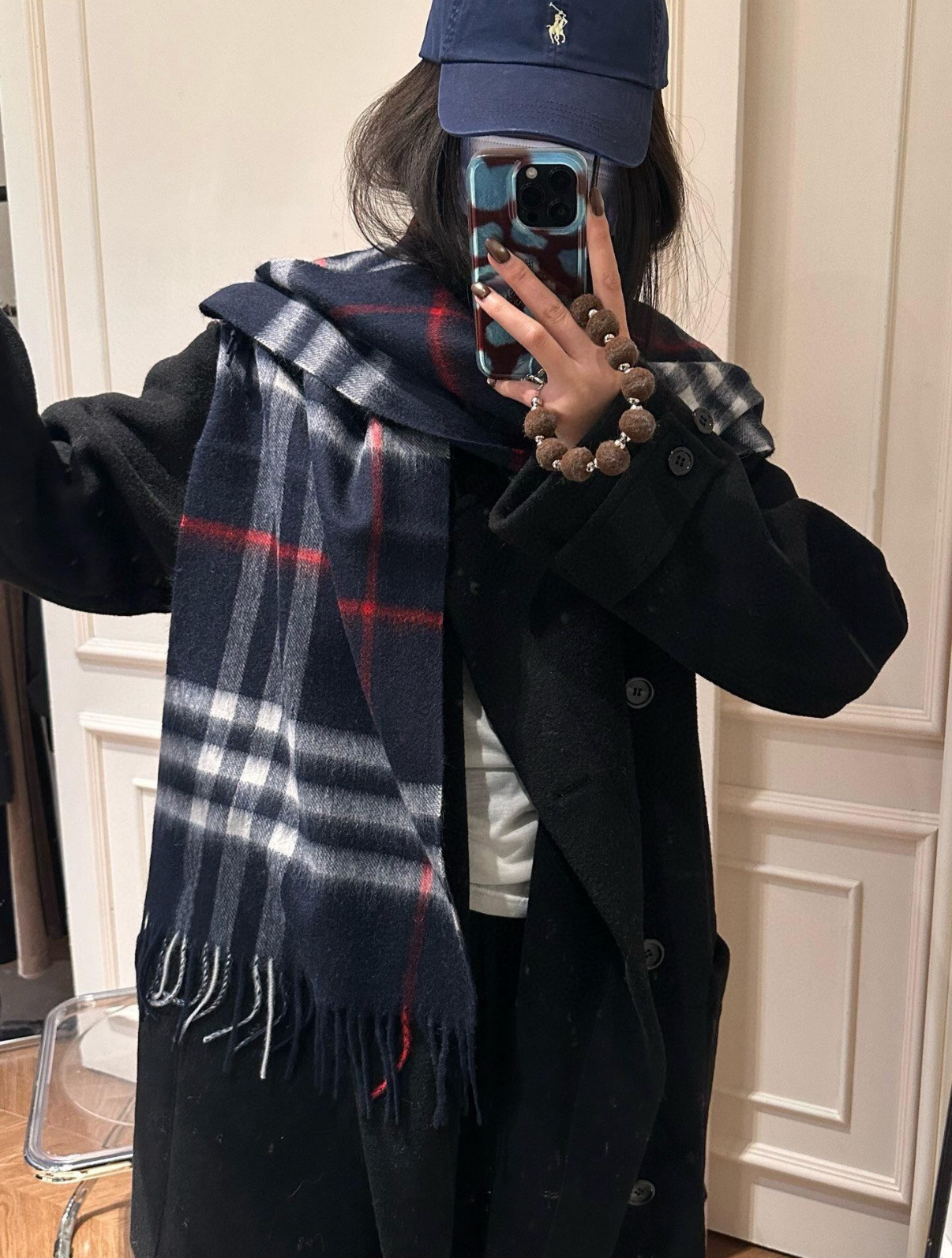 Burberry 对版新标蓝线王牌口碑burberry 羊绒格子围巾‼ 最新品相 目前 都换上了新标 中的