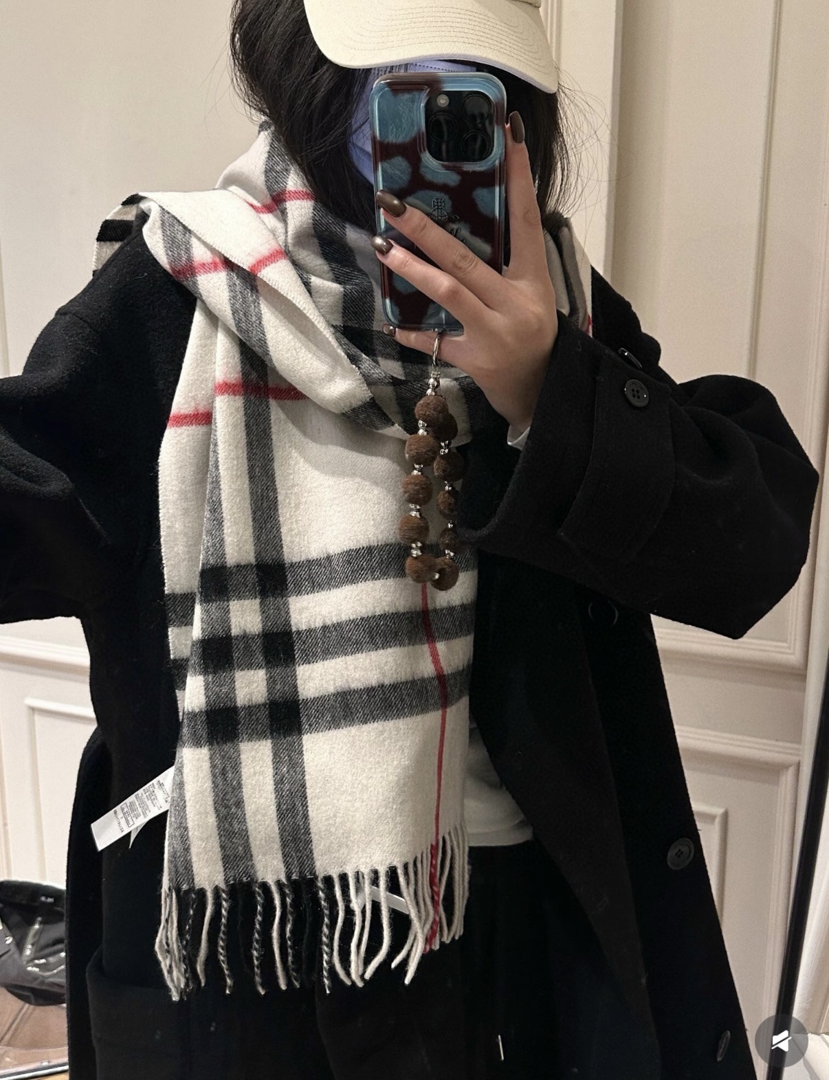 Burberry 对版新标蓝线王牌口碑burberry 羊绒格子围巾‼ 最新品相 目前 都换上了新标 中的