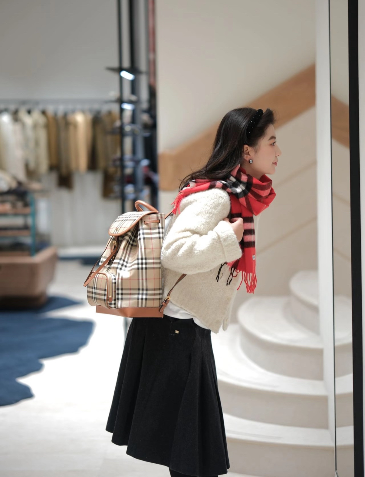Burberry 对版新标蓝线王牌口碑burberry 羊绒格子围巾‼ 最新品相 目前 都换上了新标 中的