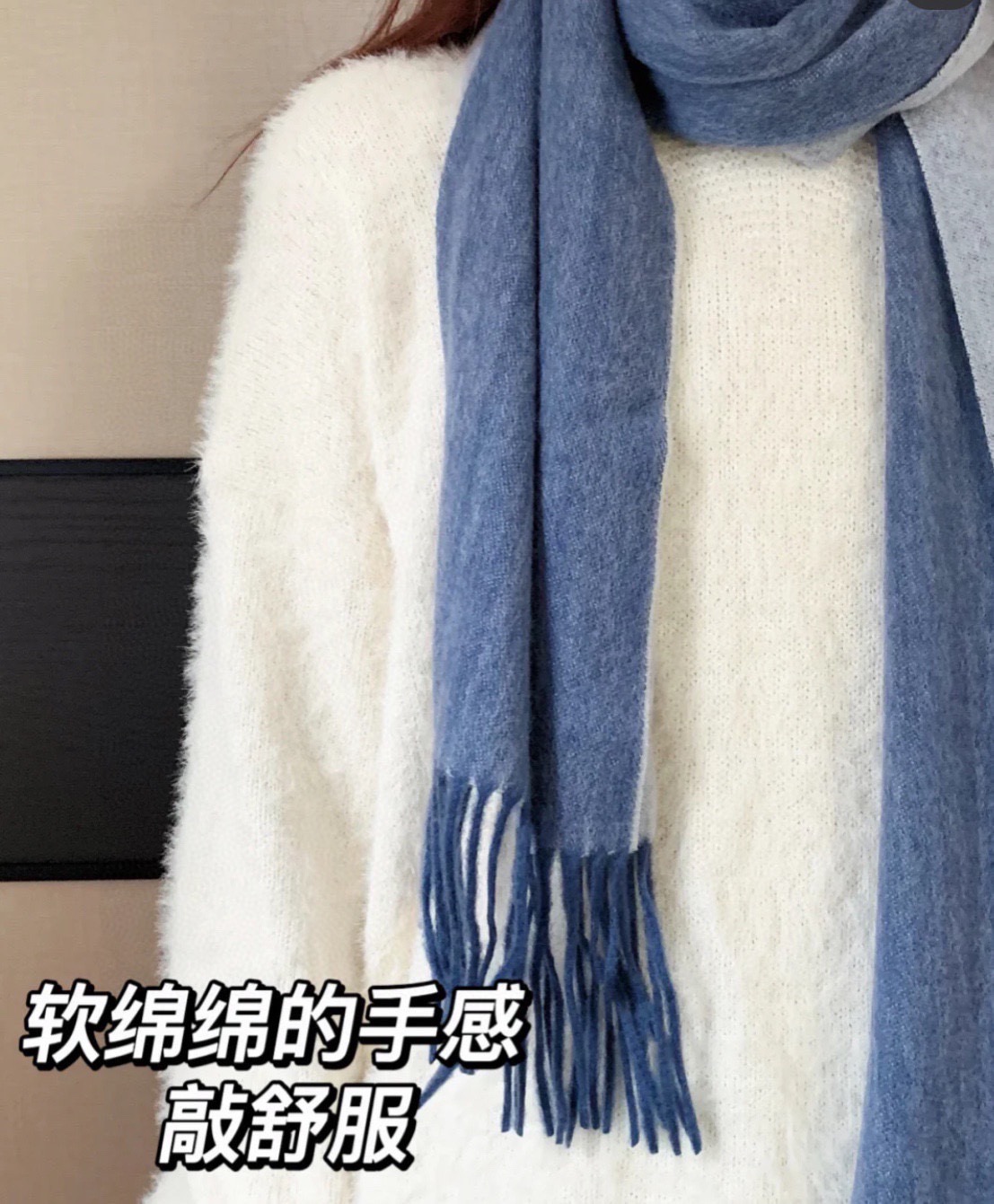 P爱马仕2025巴黎时装展商务男士女士通用双面羊绒披肩。代工厂臻选上乘的超细羊绒纤维 进行纯手工精梳处理