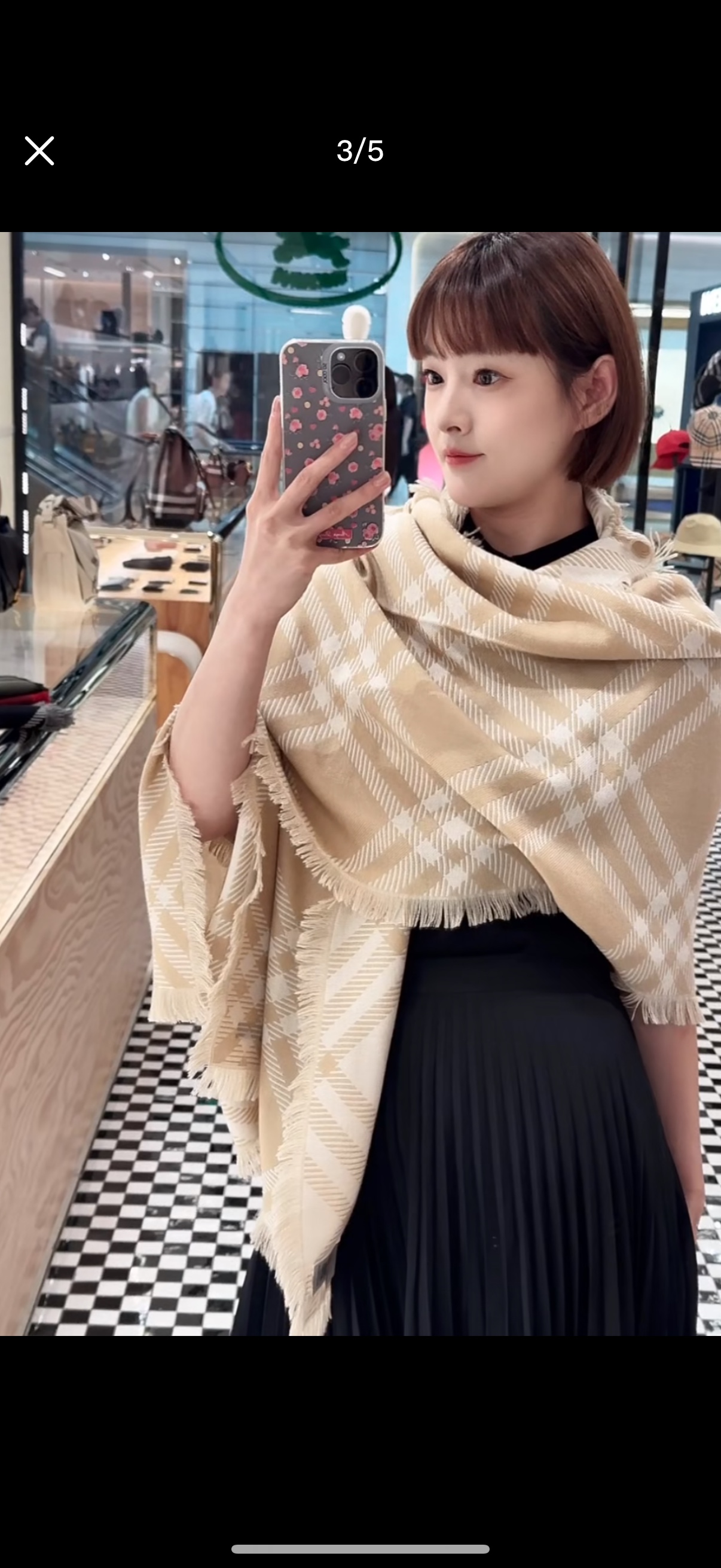 P𝐁𝐔𝐑𝐁𝐄𝐑𝐑𝐘 • 𝟐𝟓ꫛꫀꪝ《骑士格纹长巾》张婧仪同款，原单品质！Size：200x65cm 70