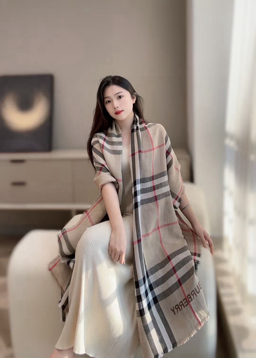 P高版本BURBERRY家经典格！2025年最值得入超值版，老友闭眼入！一条围巾两条的快乐！！！经典格，