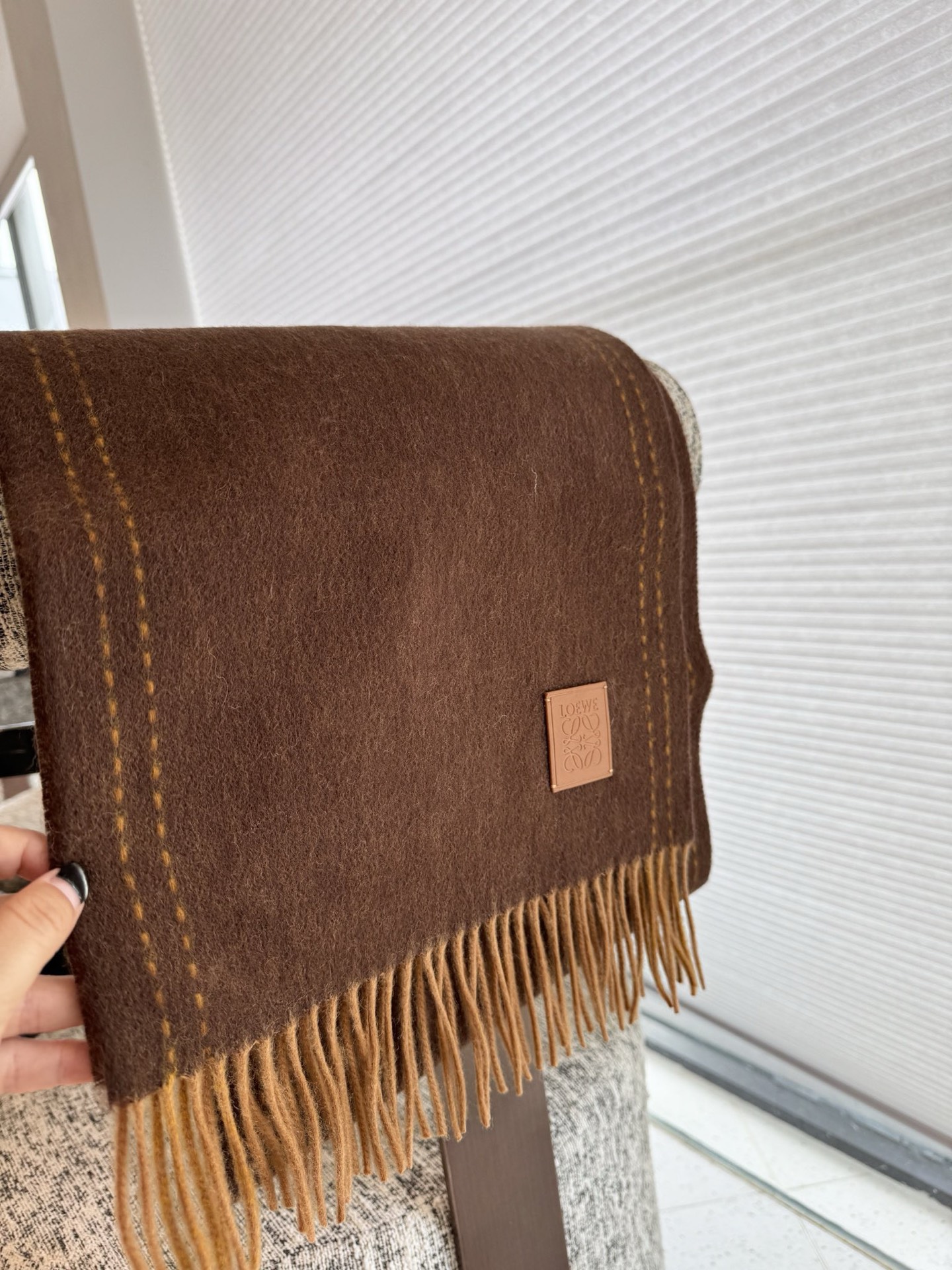 P罗意威♥️怒赞自留，难得的高端男款！家属福利！巴宝莉非常正的男士围巾~面料大爱，非常柔软细腻舒服，轻度