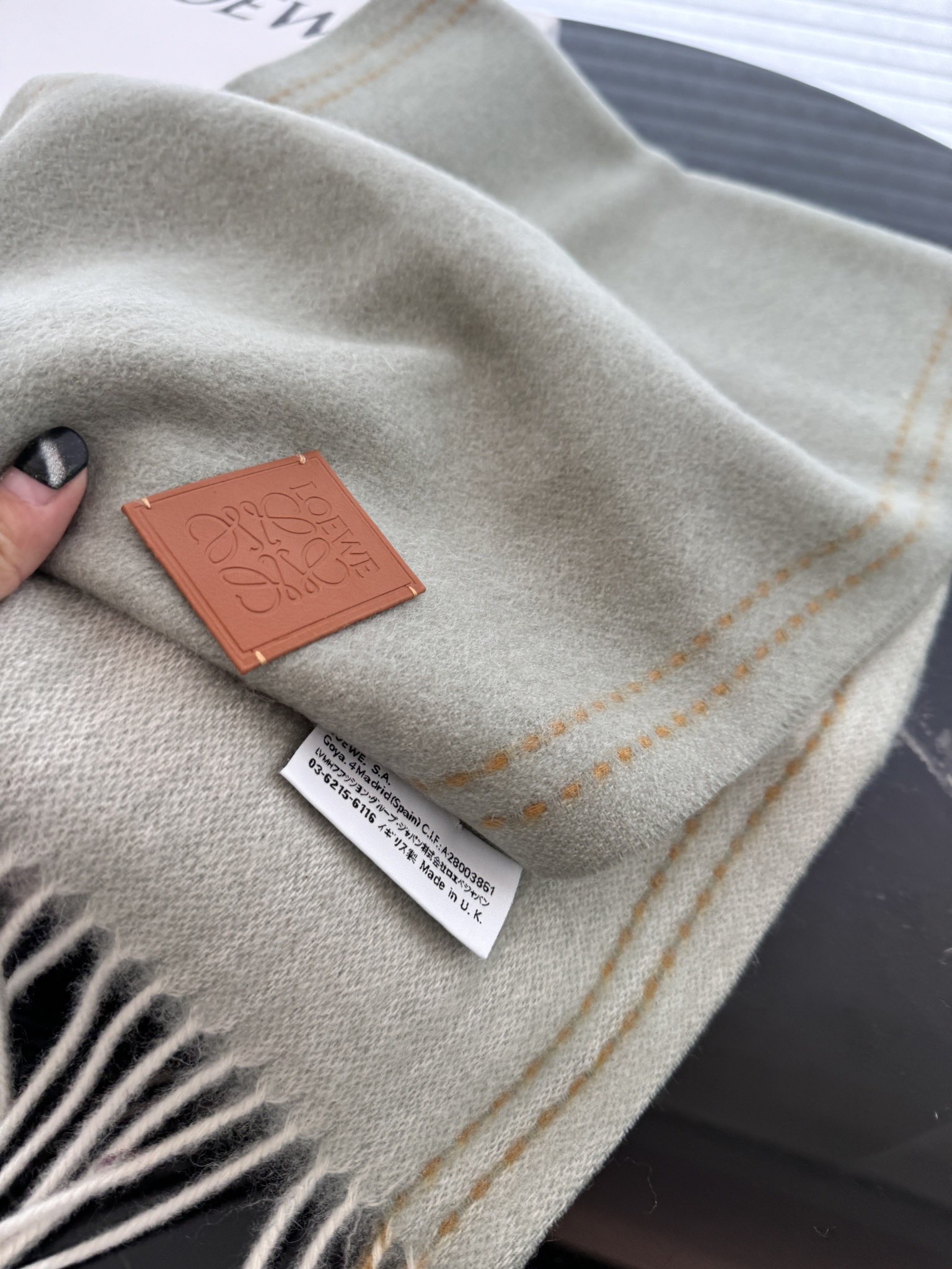 P罗意威♥️怒赞自留，难得的高端男款！家属福利！巴宝莉非常正的男士围巾~面料大爱，非常柔软细腻舒服，轻度