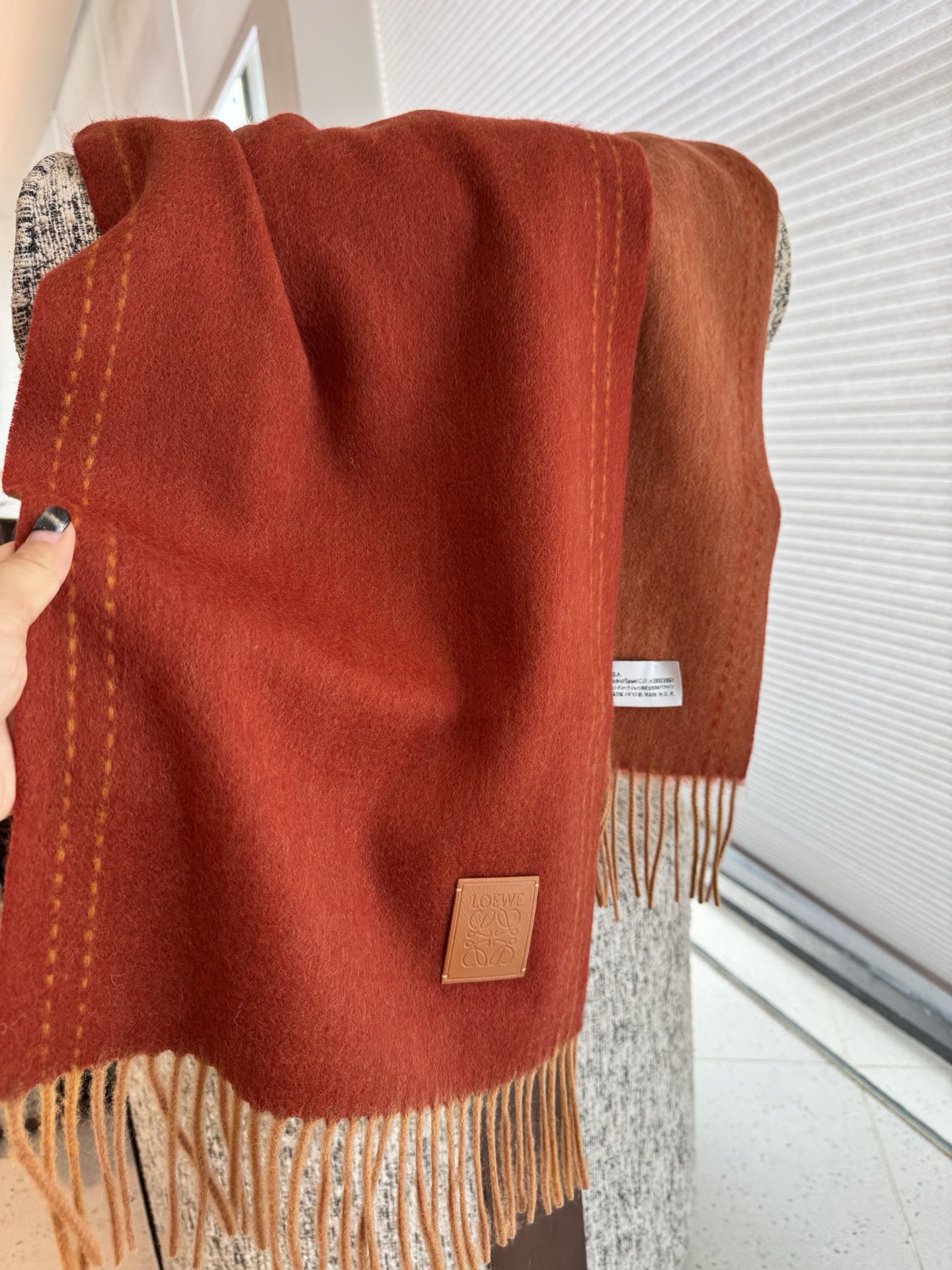 P罗意威♥️怒赞自留，难得的高端男款！家属福利！巴宝莉非常正的男士围巾~面料大爱，非常柔软细腻舒服，轻度