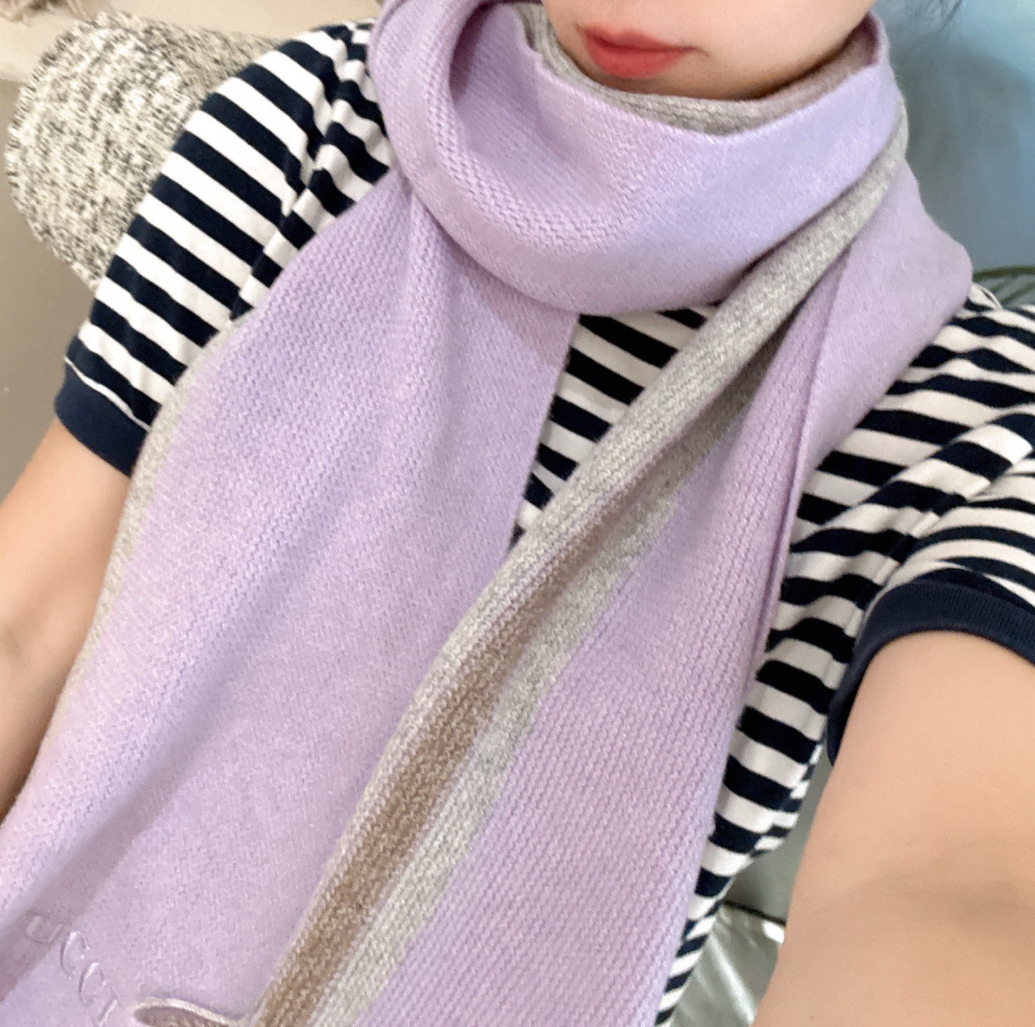 Pgucci 同步专柜，高端羊毛针织围巾！】可正式，可随意，非常Classical的男款设计。这款织法比