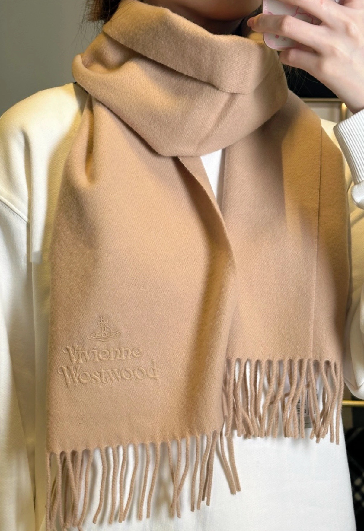 P墨绿色❤️小红书爆款“Vivienne Westwood”薇薇安西太后羊绒羊毛围巾❗ 西太后 英国时装