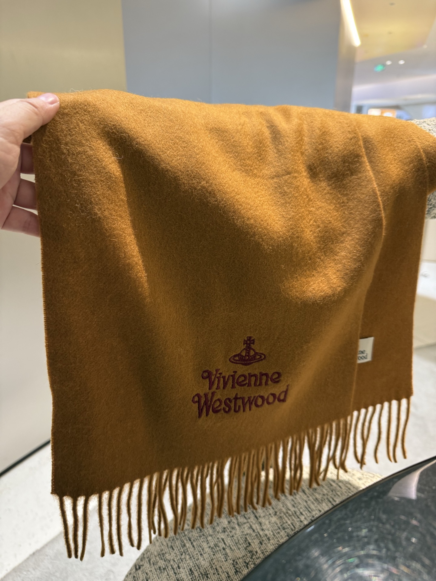 P墨绿色❤️小红书爆款“Vivienne Westwood”薇薇安西太后羊绒羊毛围巾❗ 西太后 英国时装