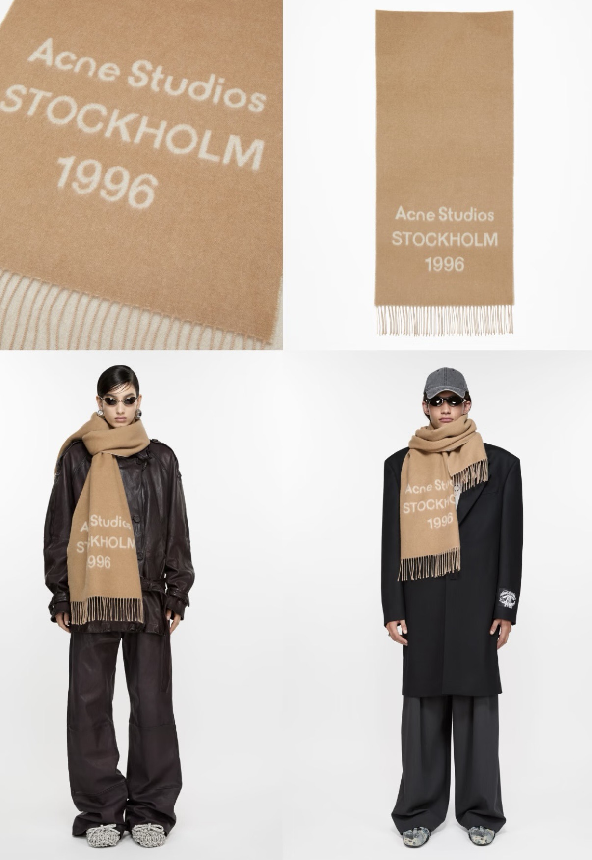 P🆕acne2025最新款 【难得一见的温柔配色，低调又不失优雅❗】重点推荐❗双面配色，一条围巾两种风格