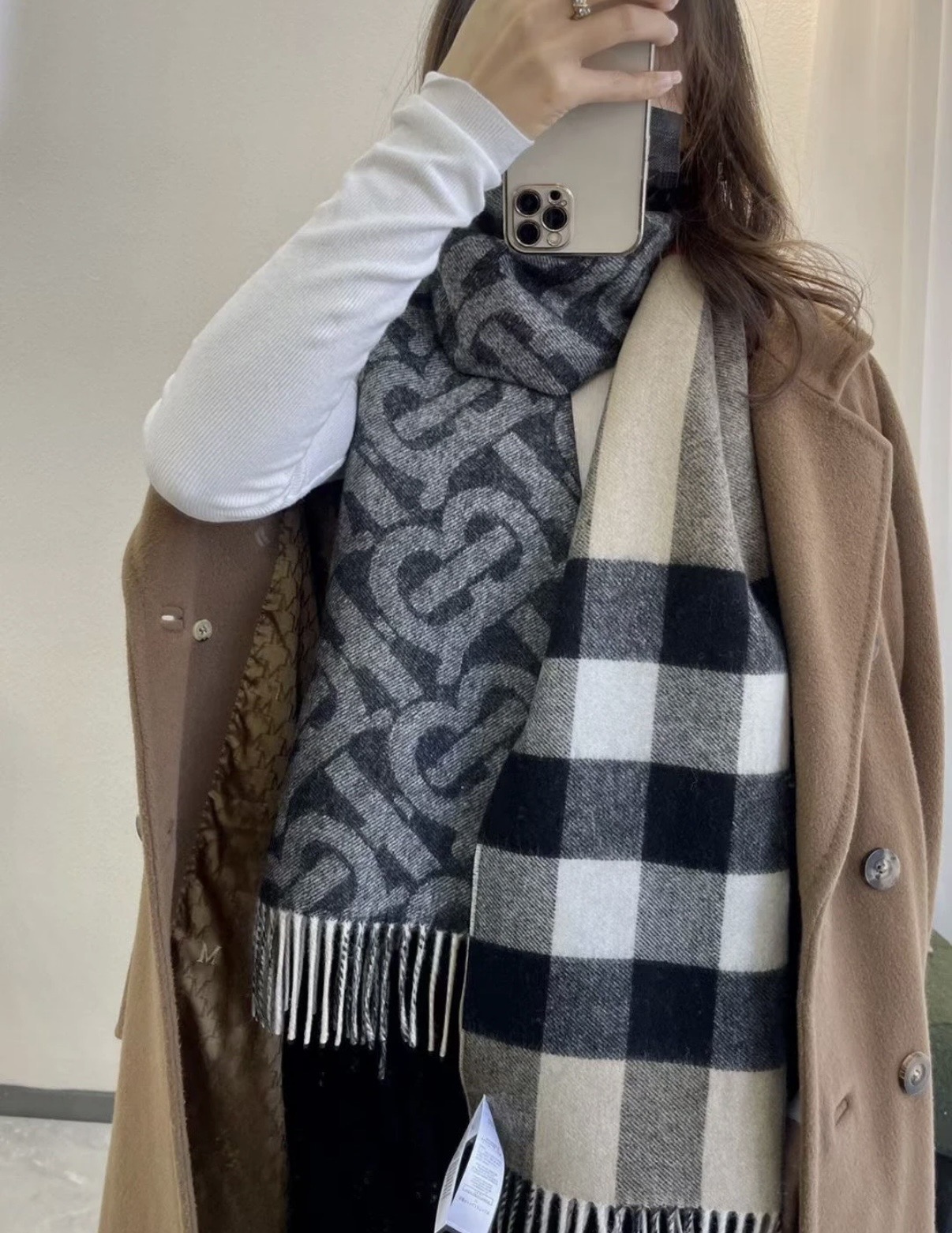 PTB 双面格子 B家最新款，全部采的原样回来做的，👍👍不论颜色🔝，原料 ，🔝手感 ，🔝标都做到了一致🏆