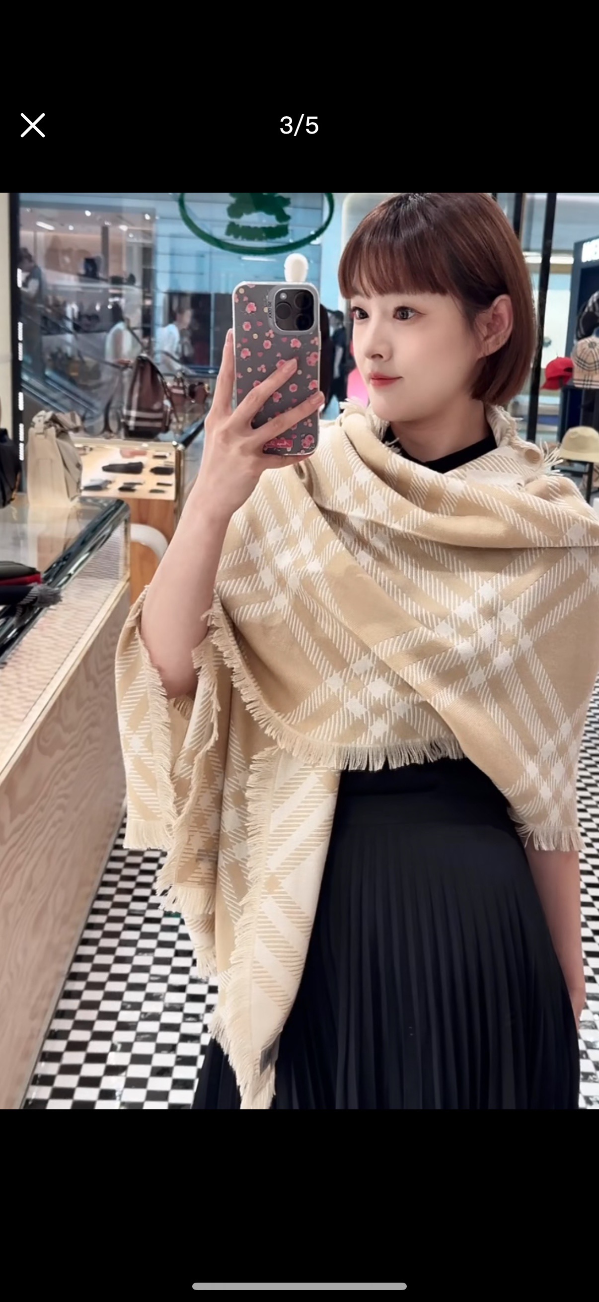 P𝐁𝐔𝐑𝐁𝐄𝐑𝐑𝐘 • 𝟐𝟓ꫛꫀꪝ《骑士格纹长巾》张婧仪同款，原单品质！Size：200x65cm 70