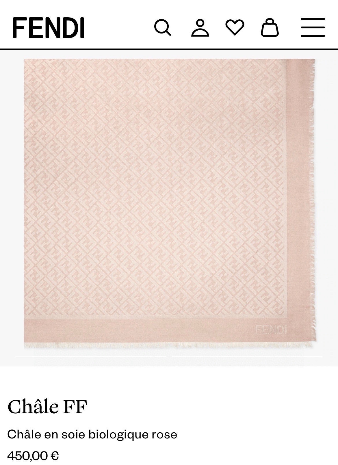 P𝐅𝐞𝐧𝐝𝐢 《FF字母提花披肩》𝐒𝐢𝐳𝐞:𝟏𝟒𝟎𝐱𝟏𝟒𝟎𝐜𝐦 双F提花大方巾，专柜新品·精美编织设计提