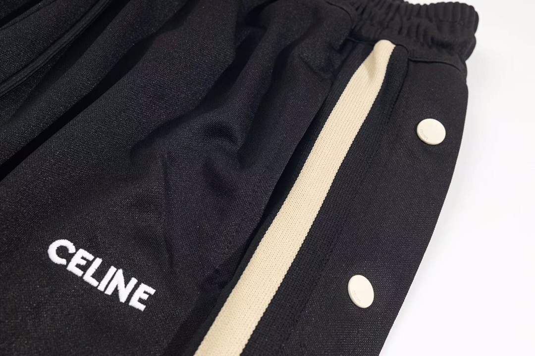 New Celine 24SS Knit-Button Sweatpants: Premium Quality for European Market - 图片 5