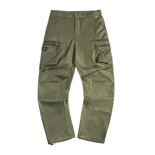 Prada 24SS Multi-Pocket Cargo Pants Re-Nylon, Green, XS-XL 1 Prada 24SS Multi-Pocket Cargo Pants Re-Nylon, Green, XS-XL