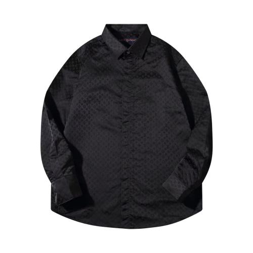 Louis Vuitton Monogram Zijden Overhemd Lange Mouw - Zwart 1 Louis Vuitton Monogram Zijden Overhemd Lange Mouw - Zwart