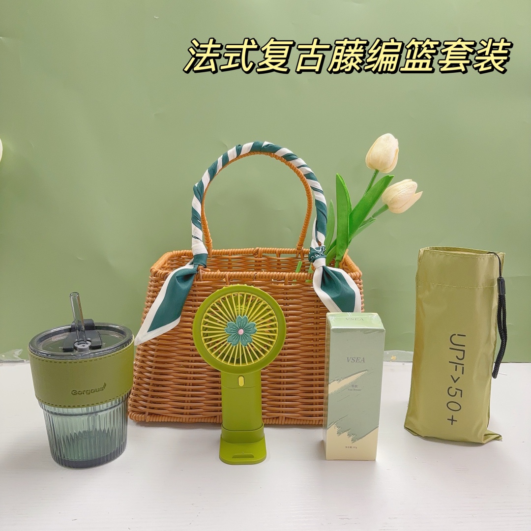 夏日复古藤编篮伴手礼