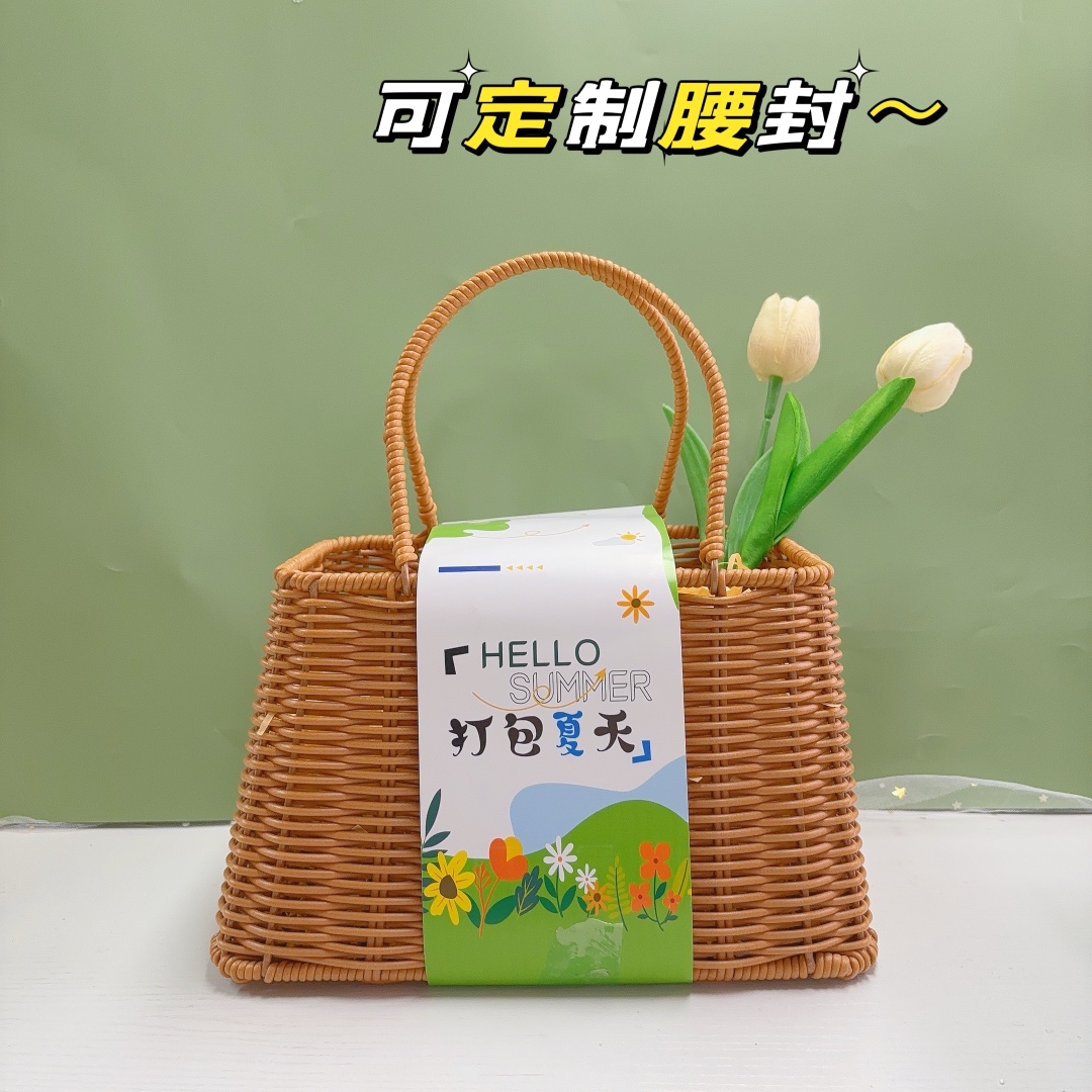 夏日复古藤编篮伴手礼