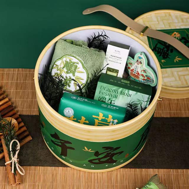 🎋端午仿竹纹圆筒端午节伴手礼