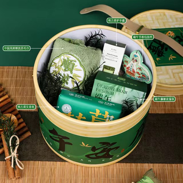🎋端午仿竹纹圆筒端午节伴手礼