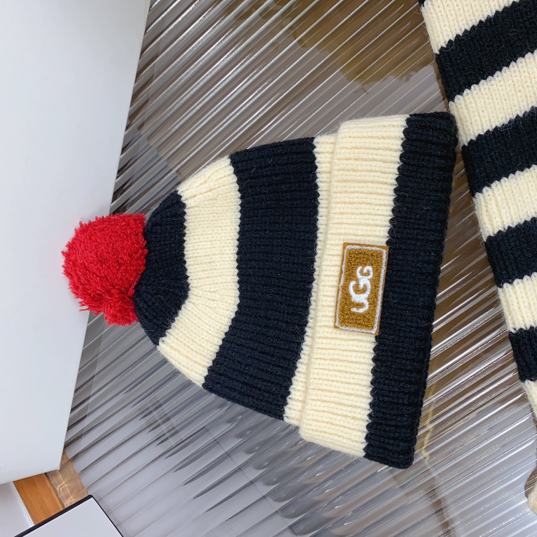 New Winter Knitting Scarf Set for Babies: Red and Black, Warm and Comfortable! - 图片 5